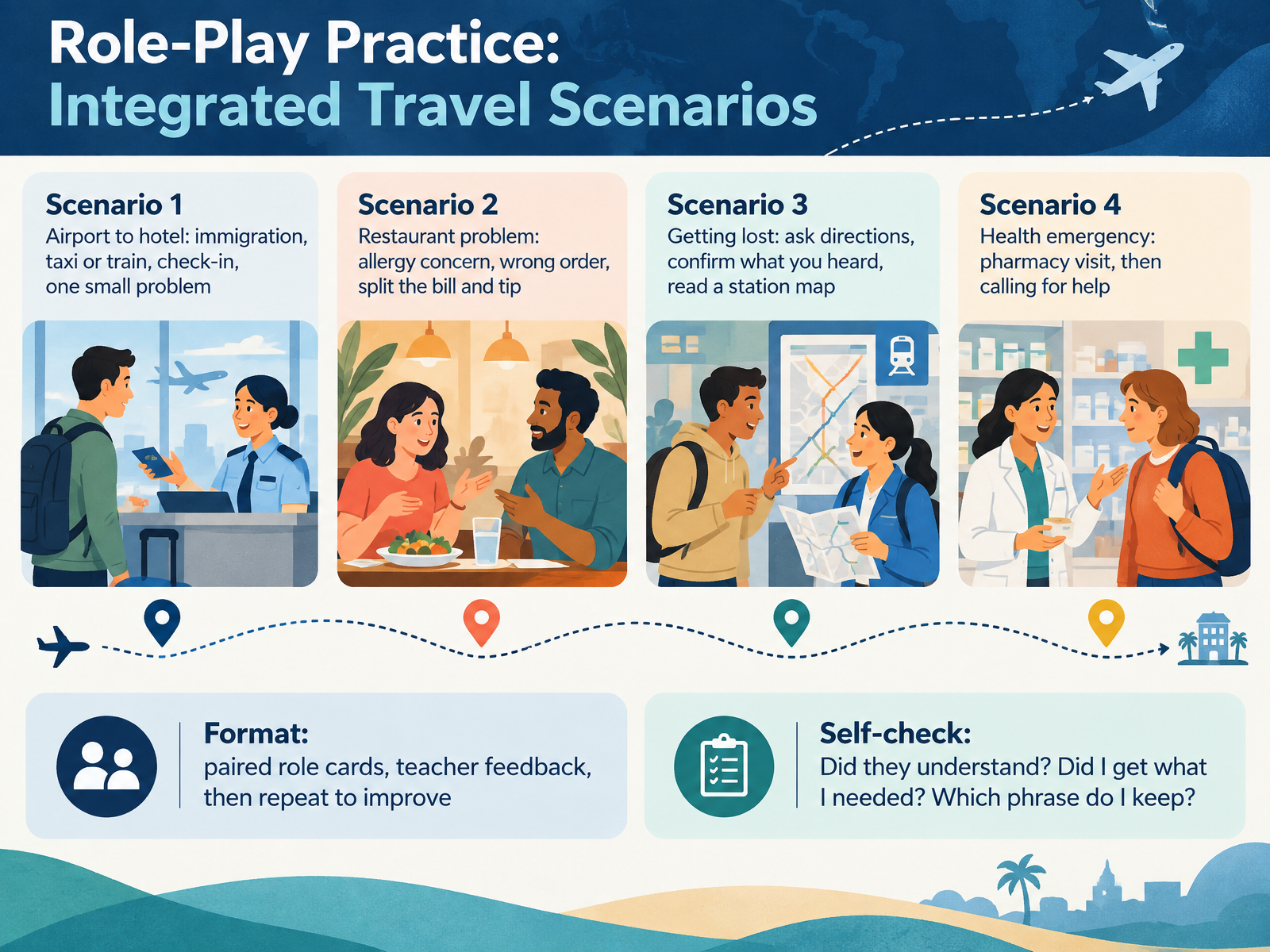 Role-Play Practice: Integrated Travel Scenarios