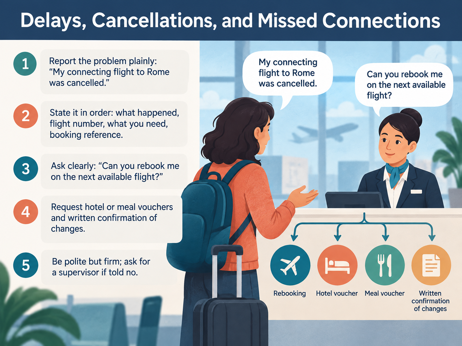 Delays, Cancellations, and Missed Connections