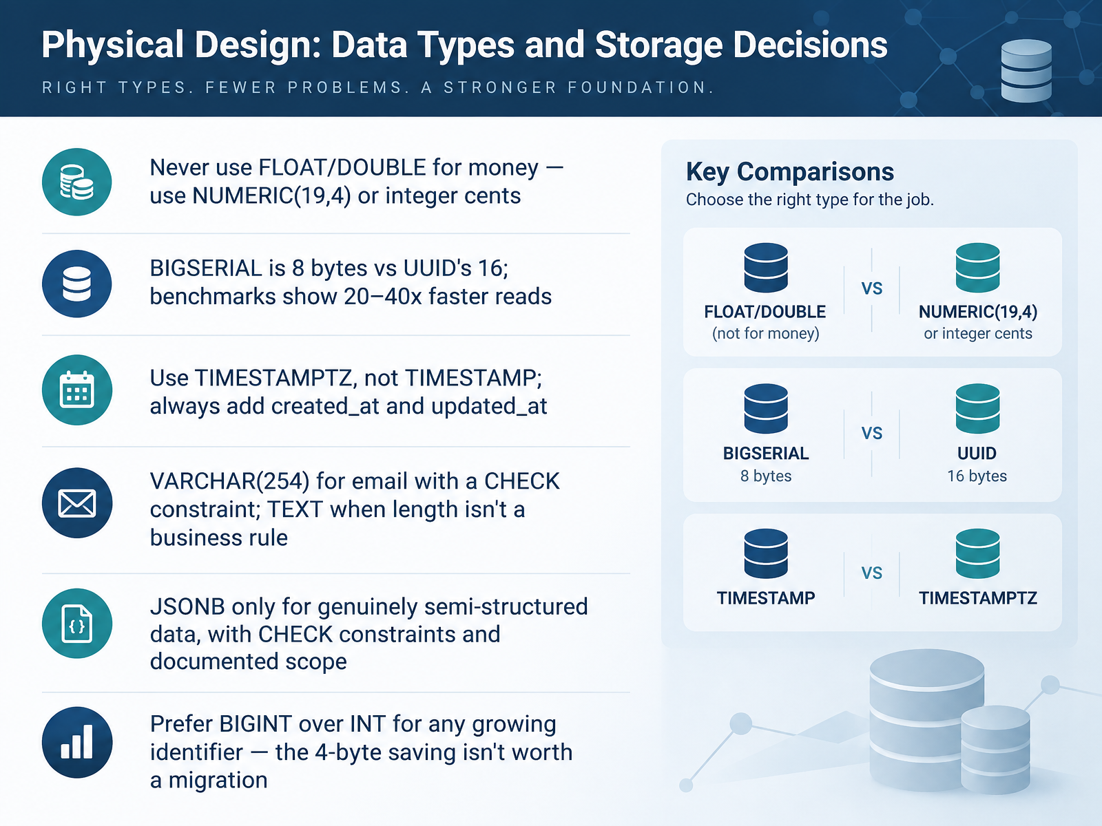 Physical Design: Data Types and Storage Decisions