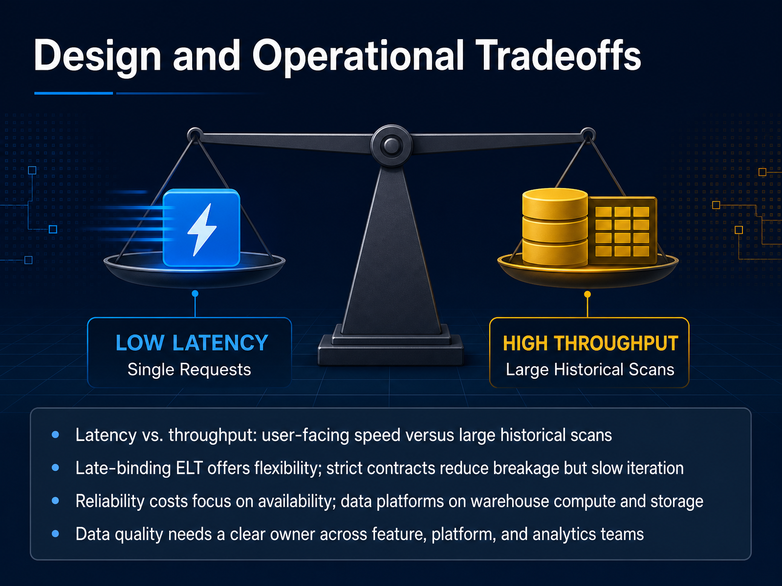 Design and Operational Tradeoffs