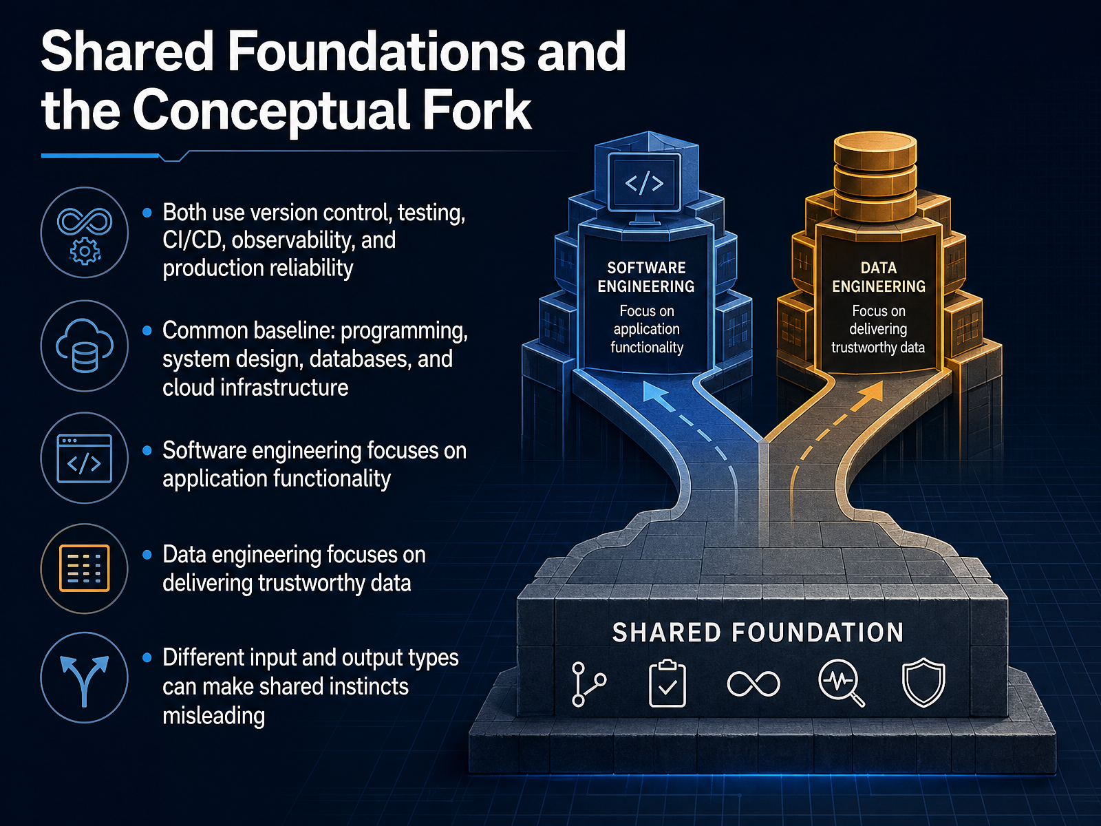 Shared Foundations and the Conceptual Fork