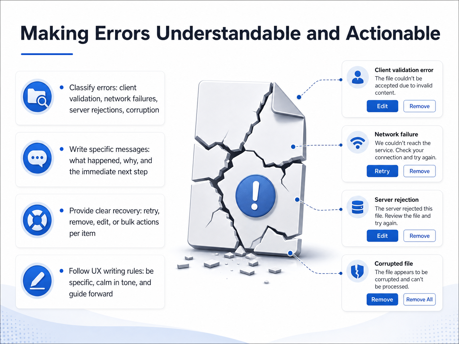Making Errors Understandable and Actionable