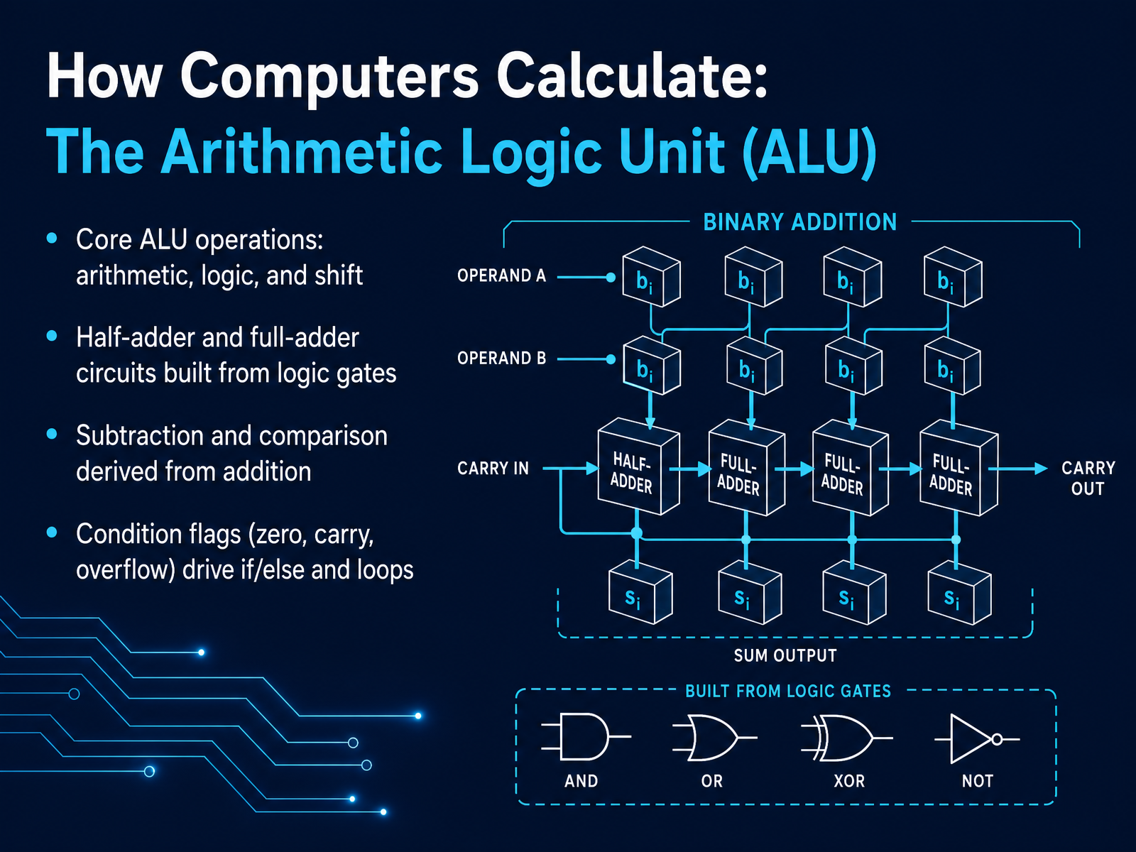 How Computers Calculate: The Arithmetic Logic Unit (ALU)