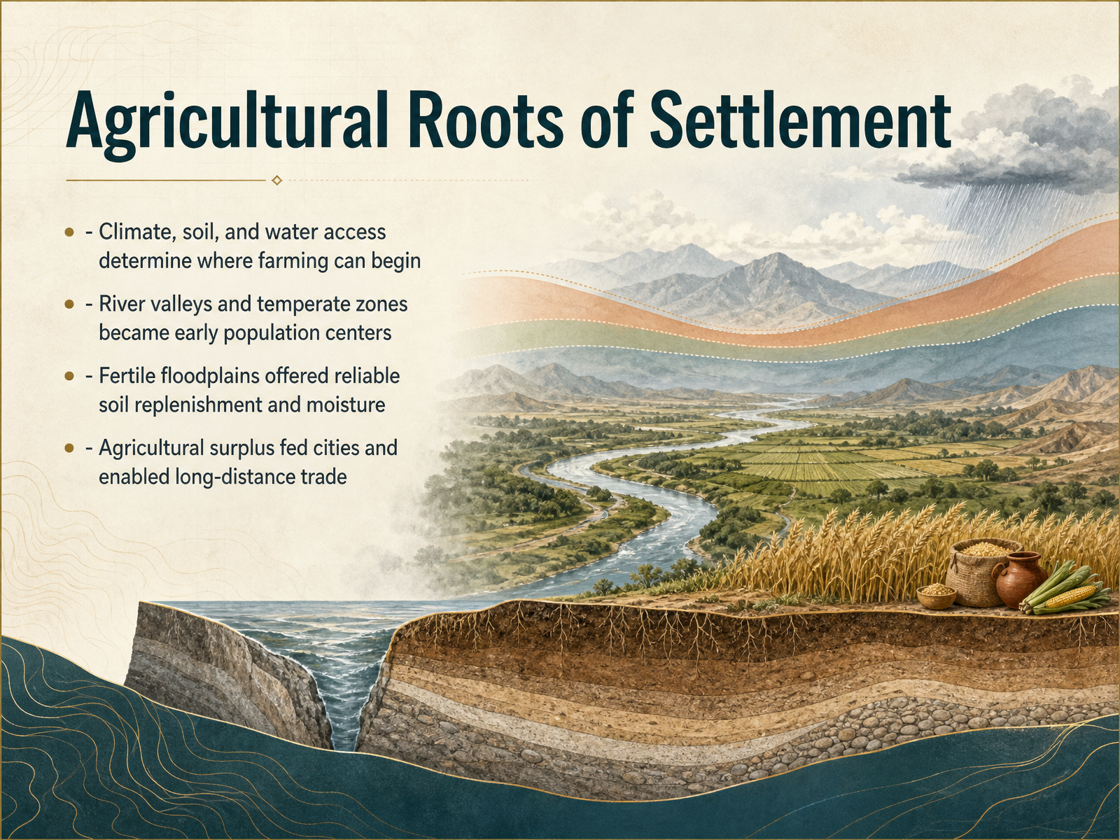 Agricultural Roots of Settlement