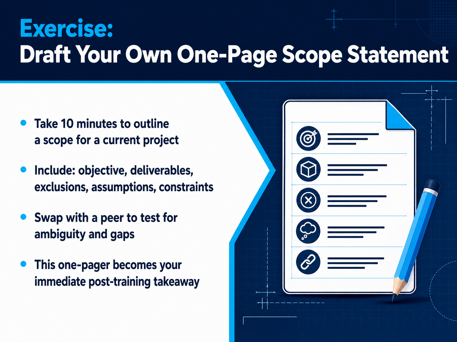Exercise: Draft Your Own One-Page Scope Statement