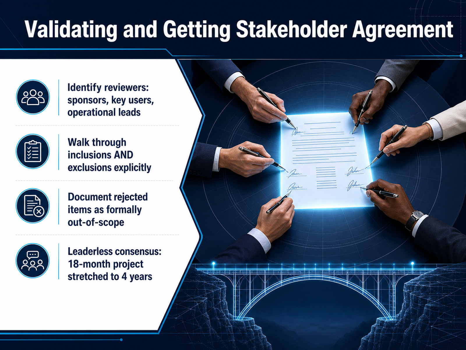 Validating and Getting Stakeholder Agreement