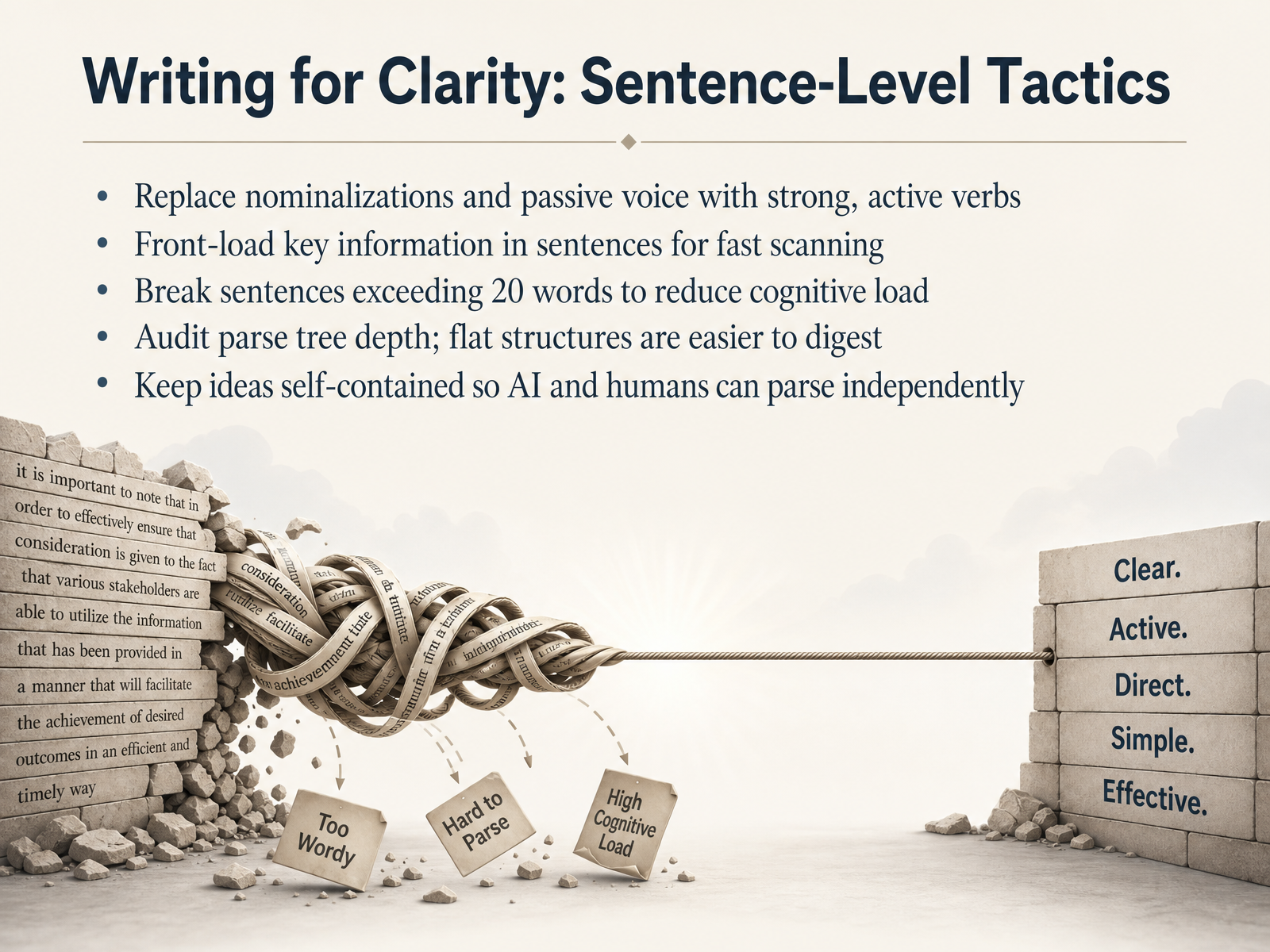 Writing for Clarity: Sentence-Level Tactics