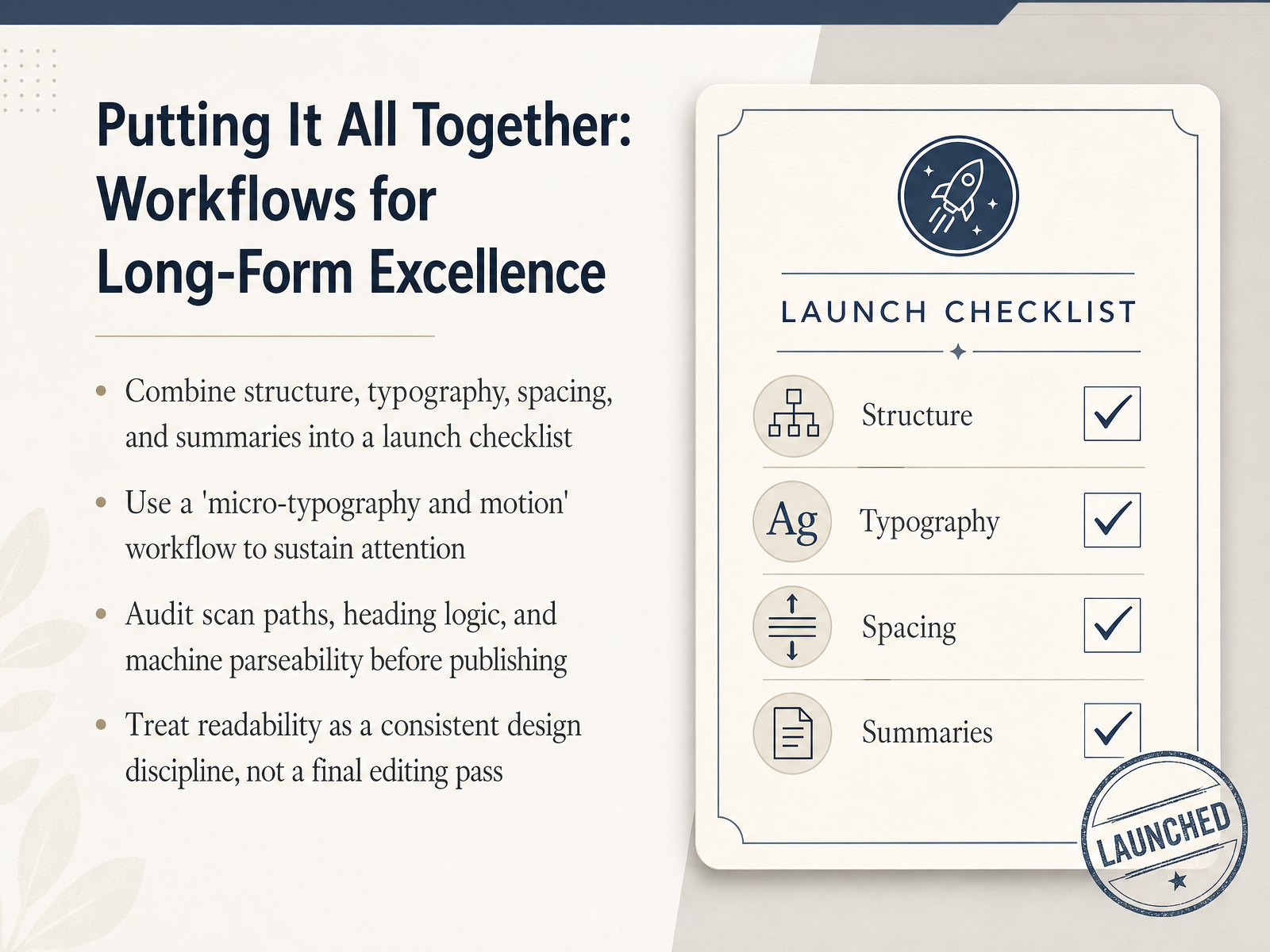 Putting It All Together: Workflows for Long-Form Excellence