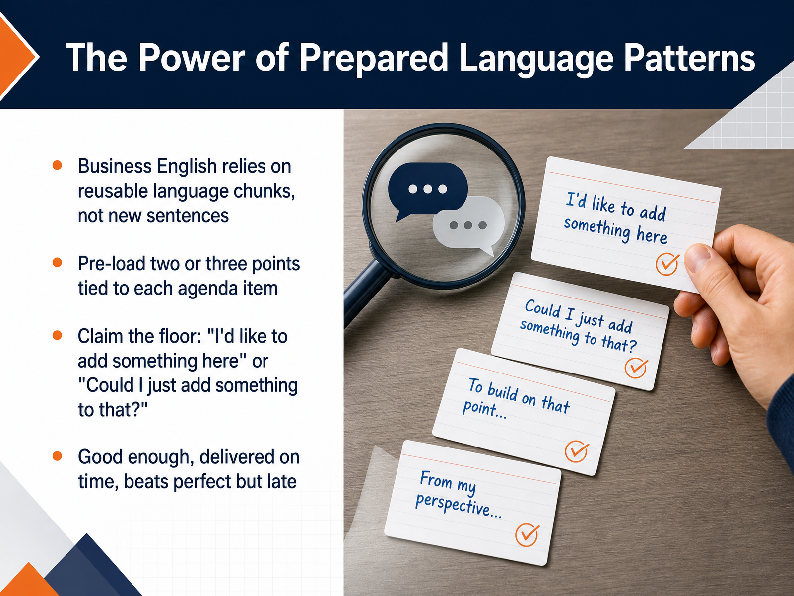 The Power of Prepared Language Patterns
