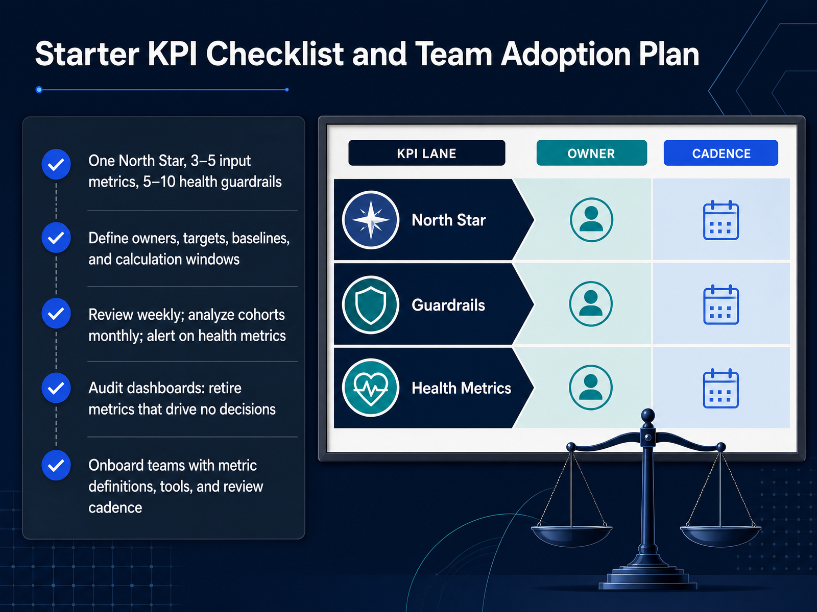 Starter KPI Checklist and Team Adoption Plan