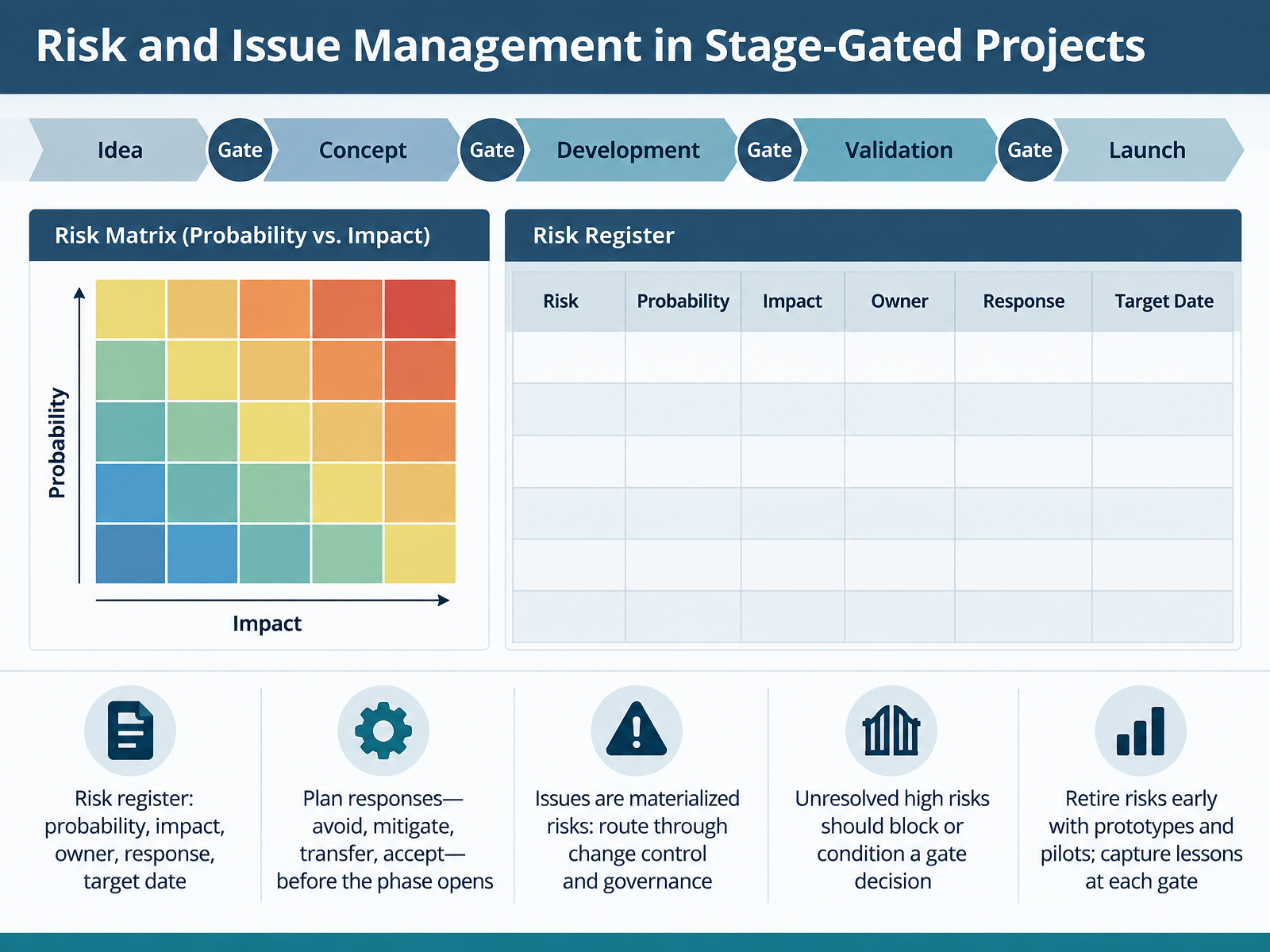 Risk and Issue Management in Stage-Gated Projects