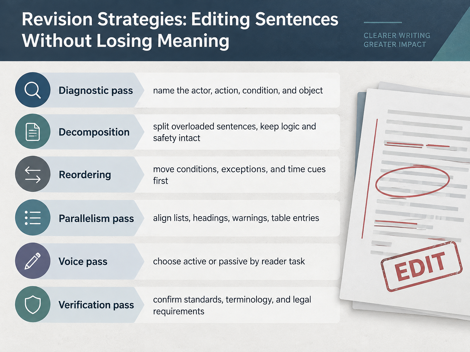 Revision Strategies: Editing Sentences Without Losing Meaning