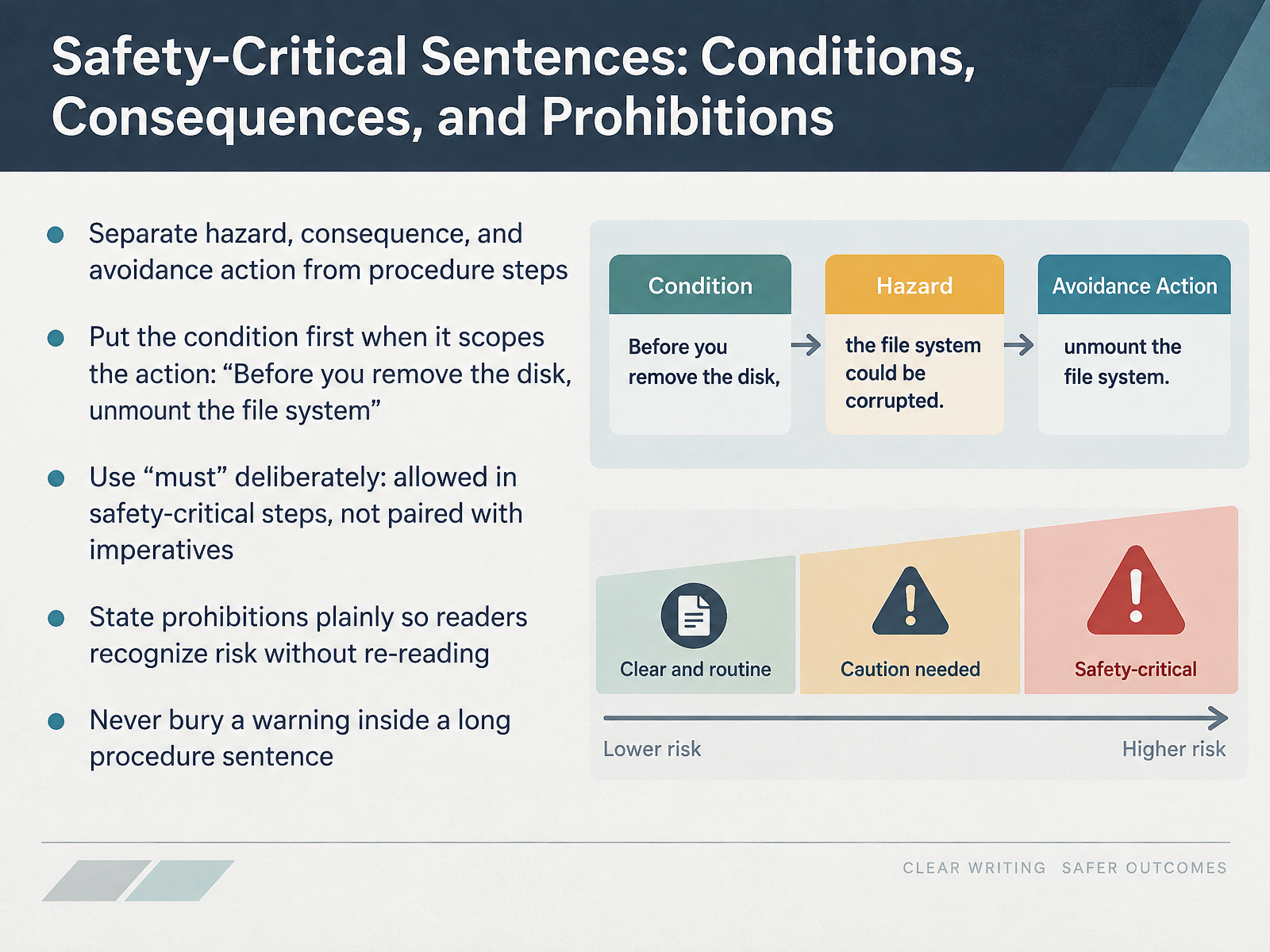 Safety-Critical Sentences: Conditions, Consequences, and Prohibitions