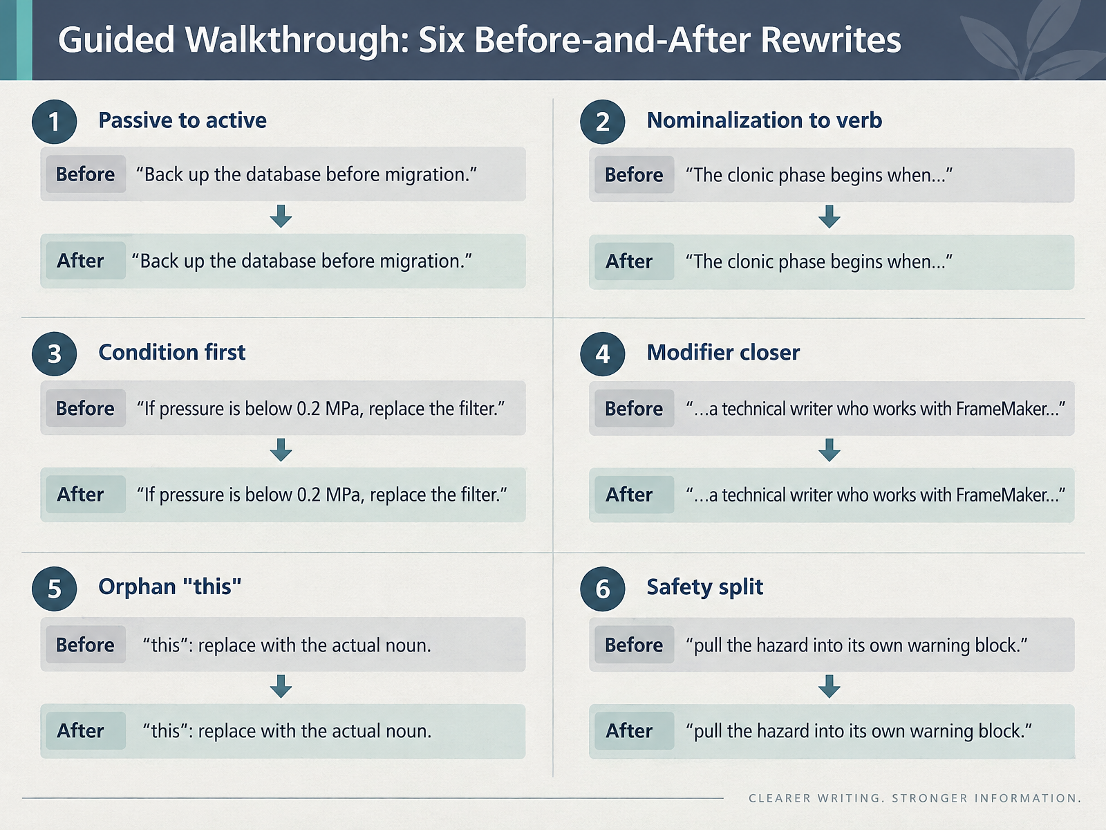 Guided Walkthrough: Six Before-and-After Rewrites