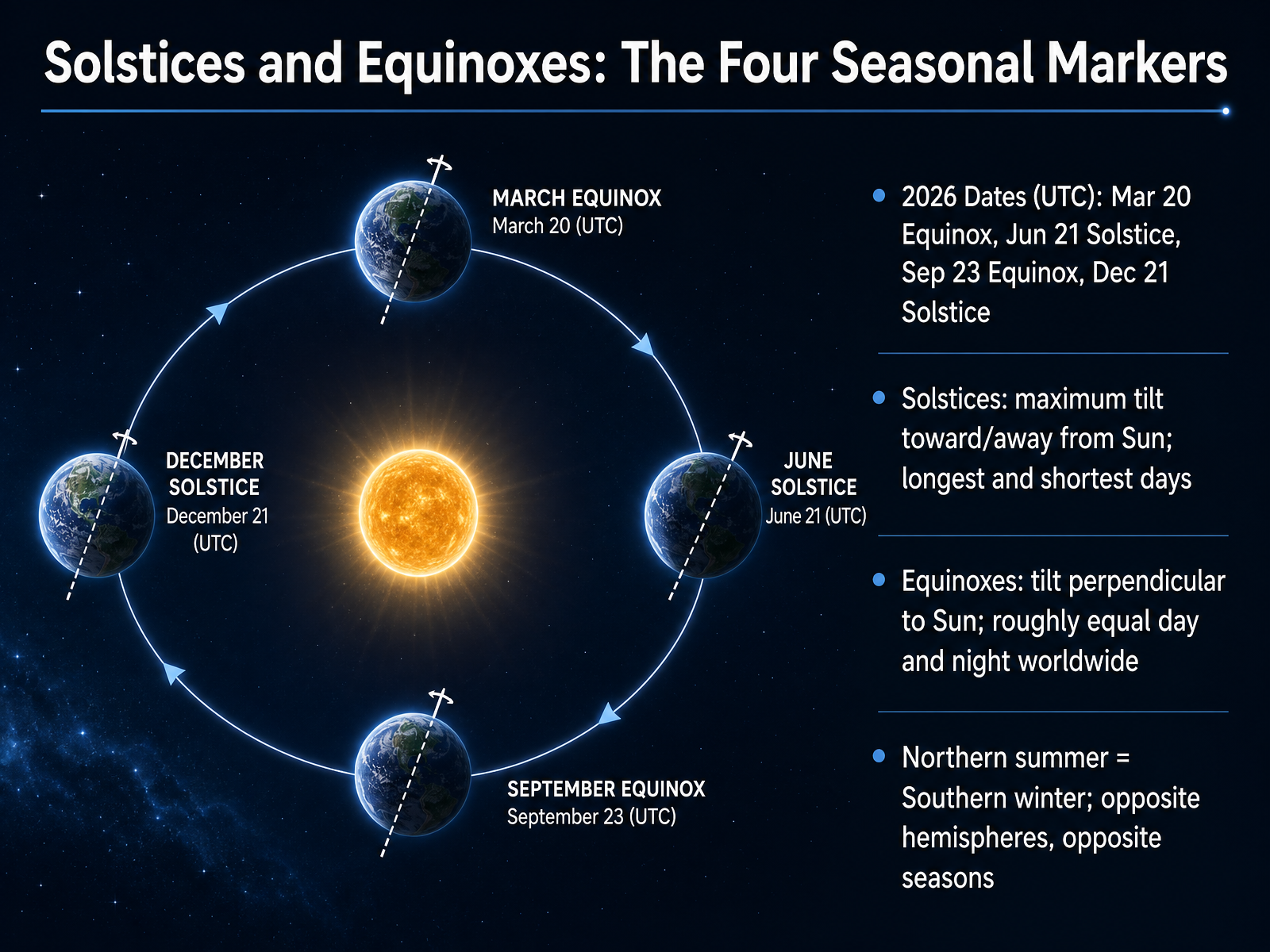 Solstices and Equinoxes: The Four Seasonal Markers