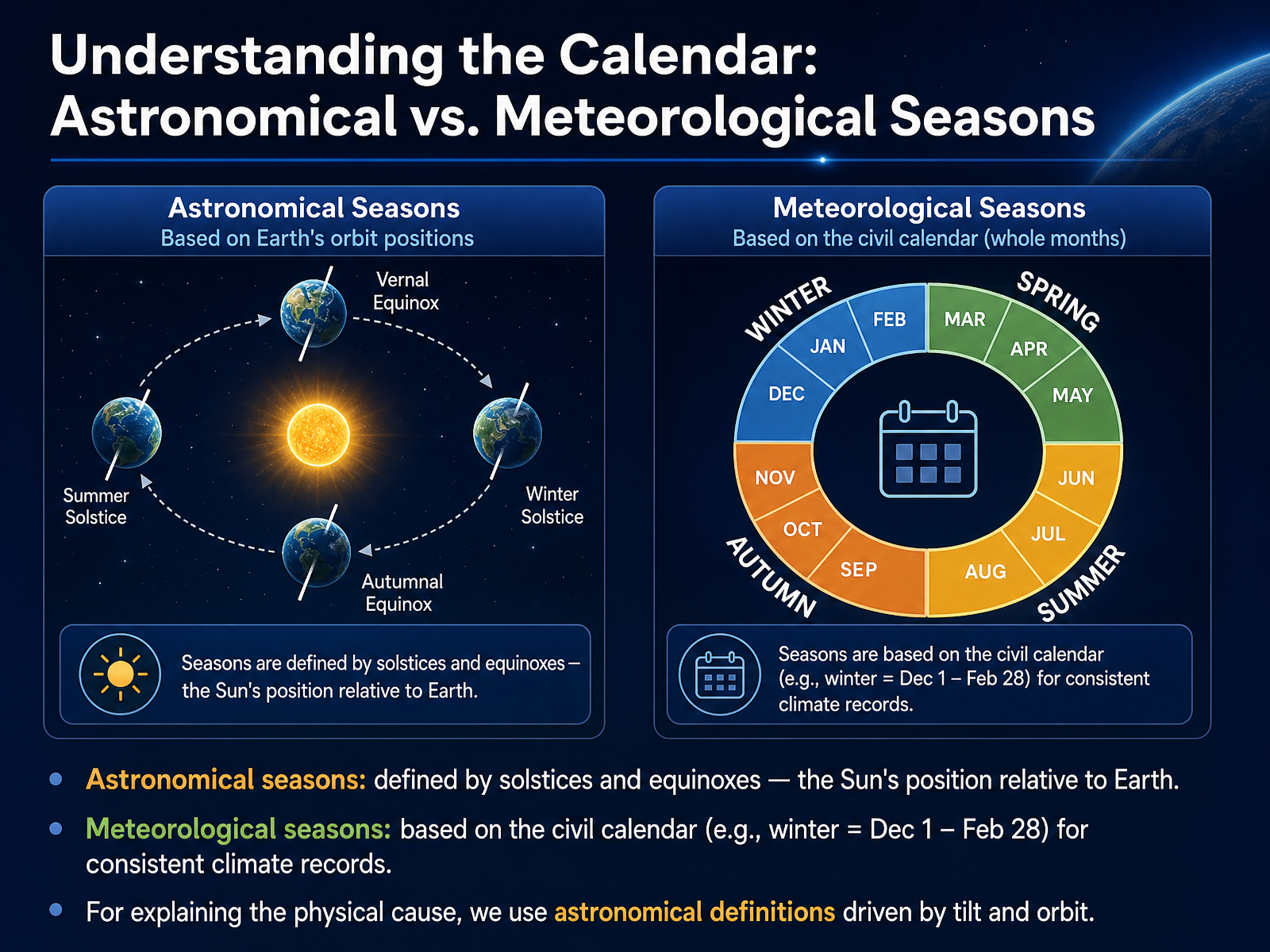 Understanding the Calendar: Astronomical vs. Meteorological Seasons