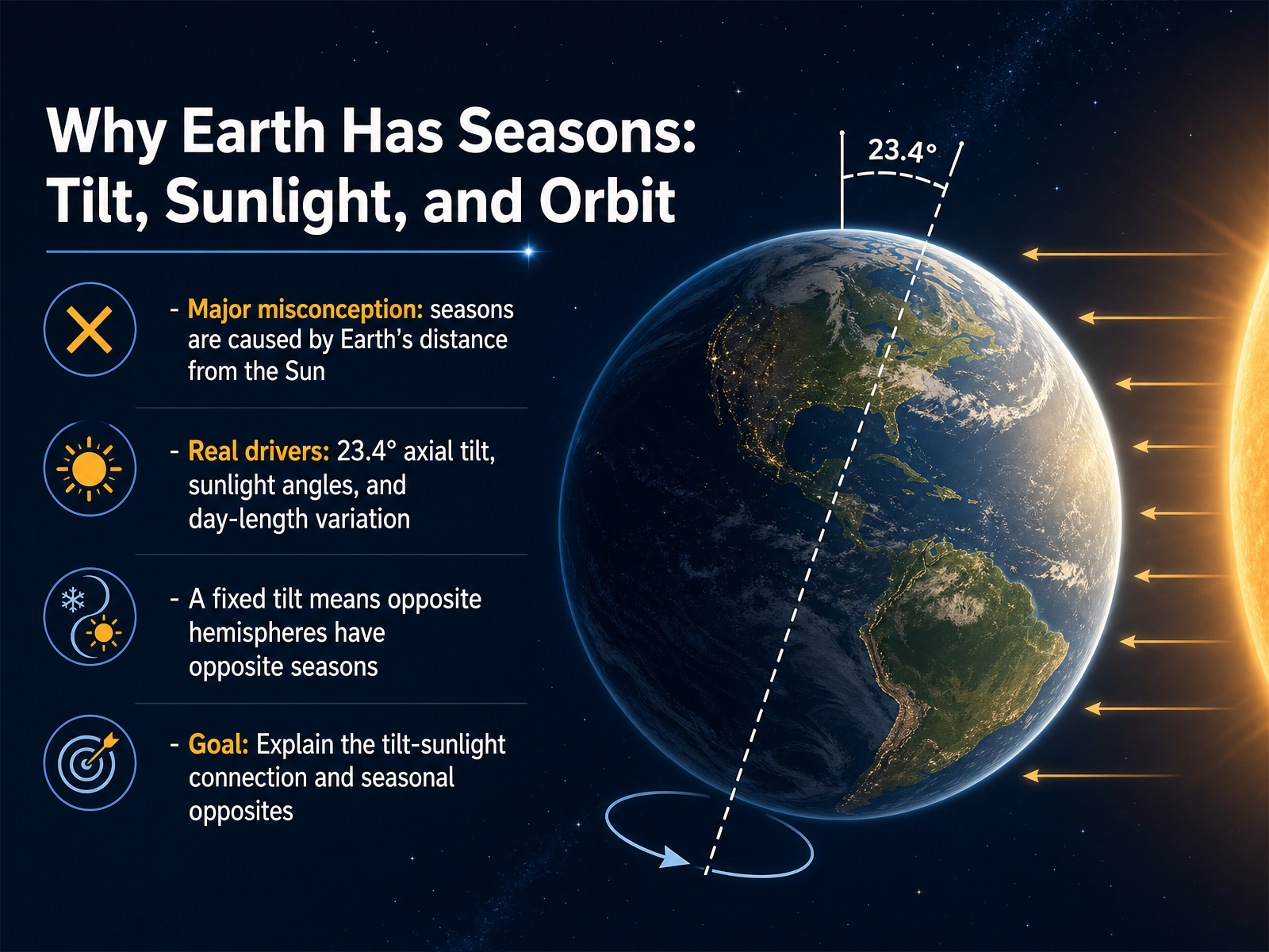 Why Earth Has Seasons: Tilt & Orbit