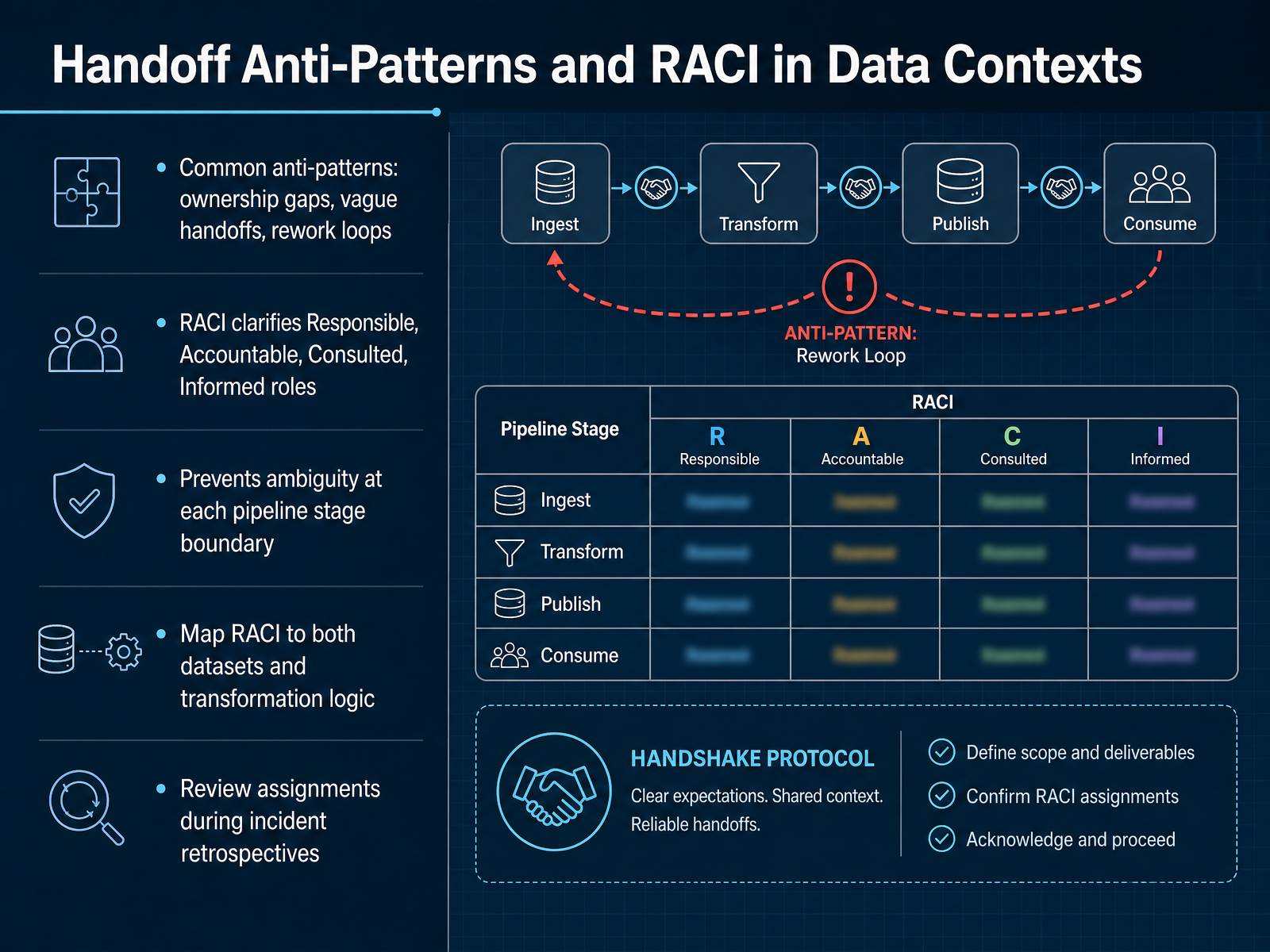 Handoff Anti-Patterns and RACI in Data Contexts