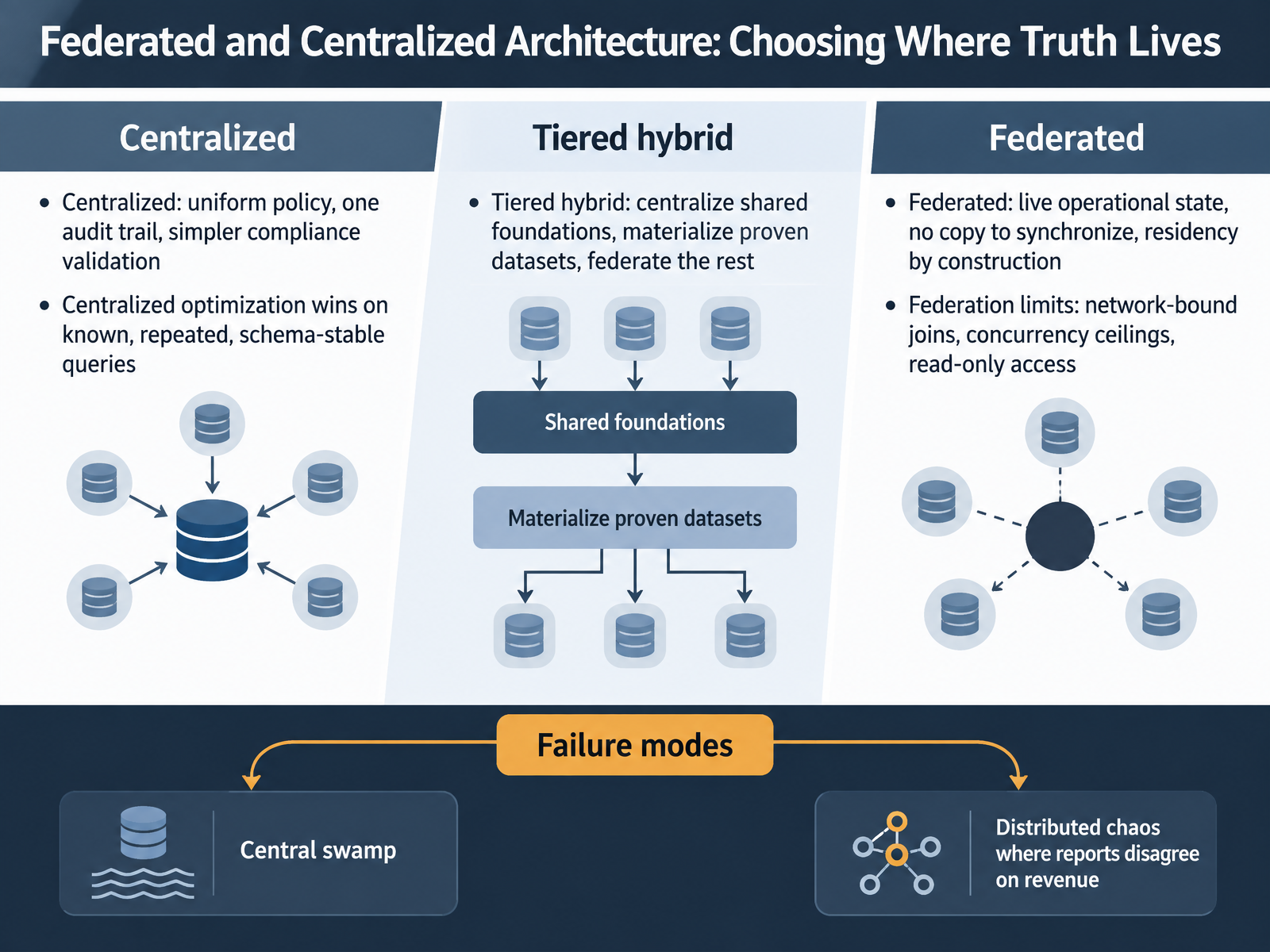 Federated and Centralized Architecture: Choosing Where Truth Lives