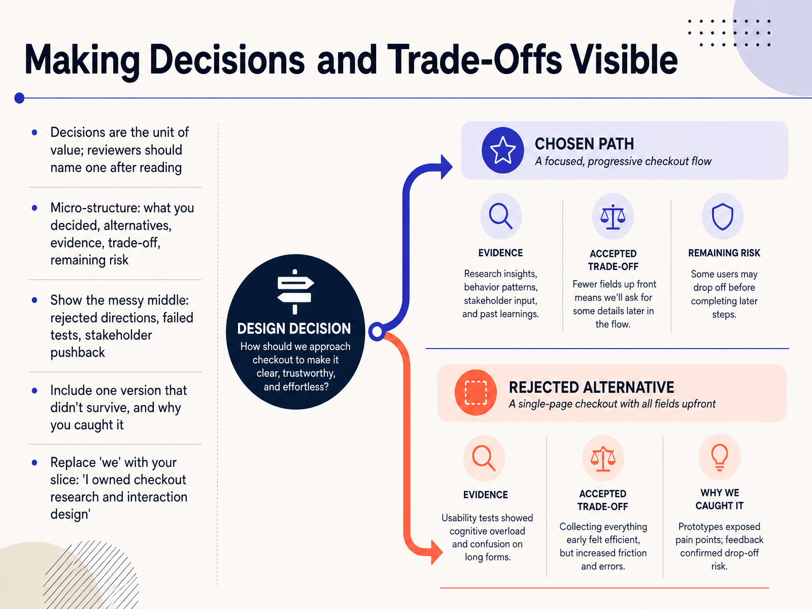 Making Decisions and Trade-Offs Visible