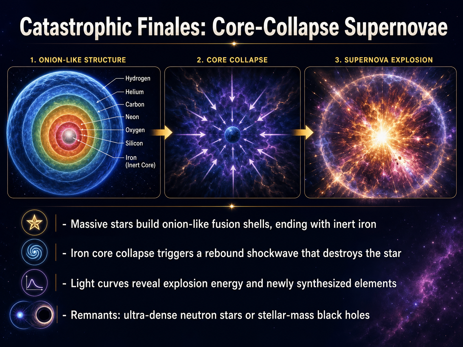 Catastrophic Finales: Core-Collapse Supernovae