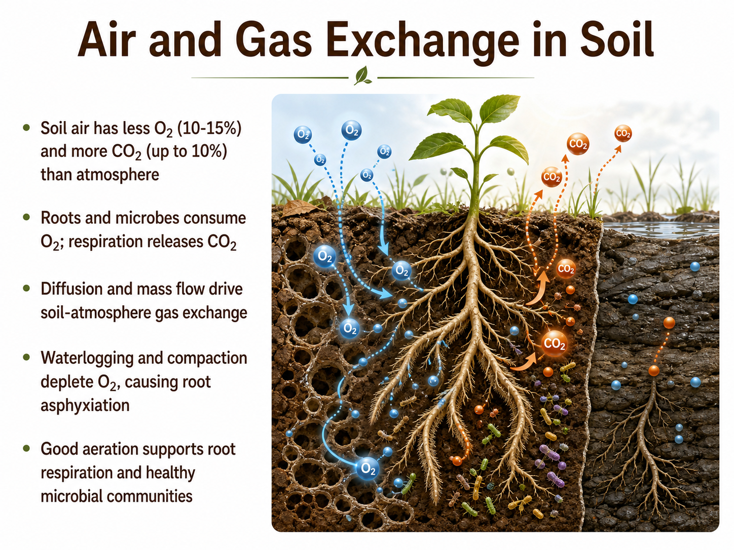 Air and Gas Exchange in Soil