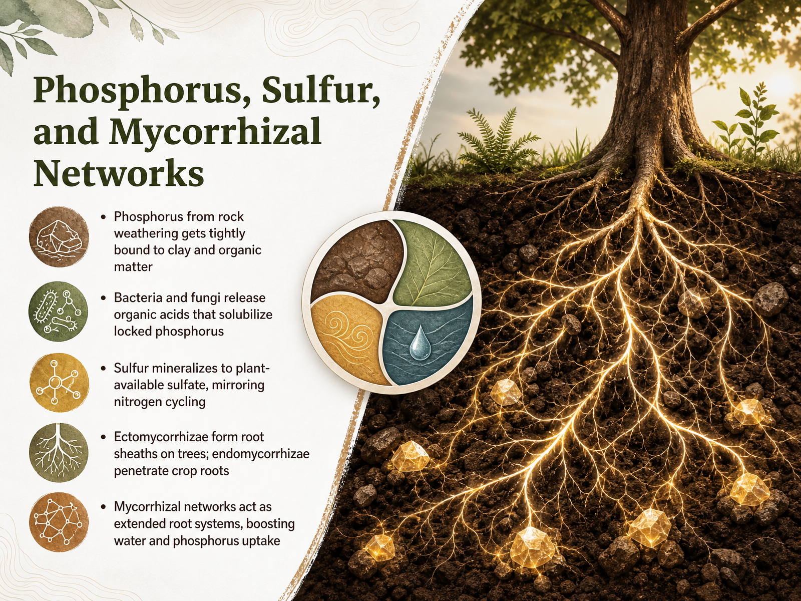 Phosphorus, Sulfur, and Mycorrhizal Networks