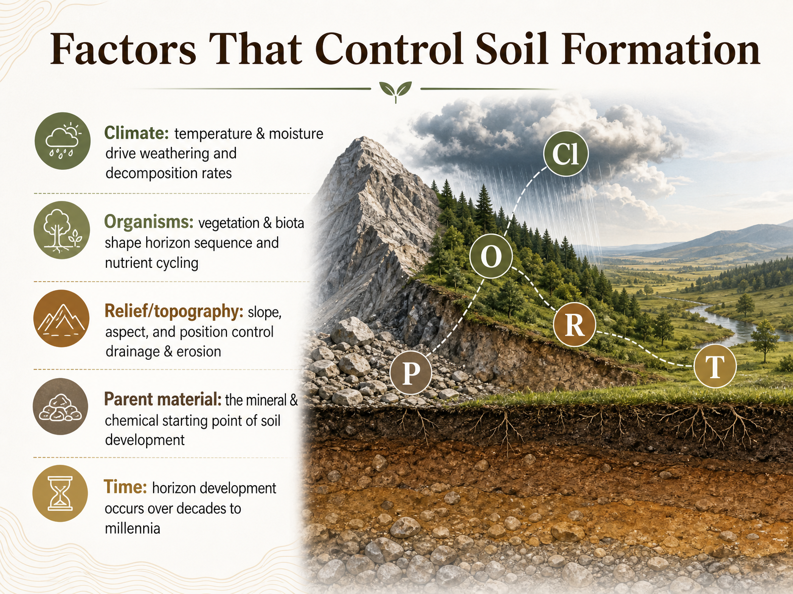 Factors That Control Soil Formation