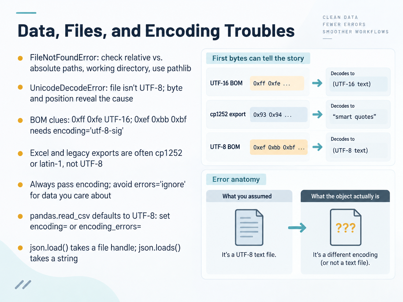 Data, Files, and Encoding Troubles