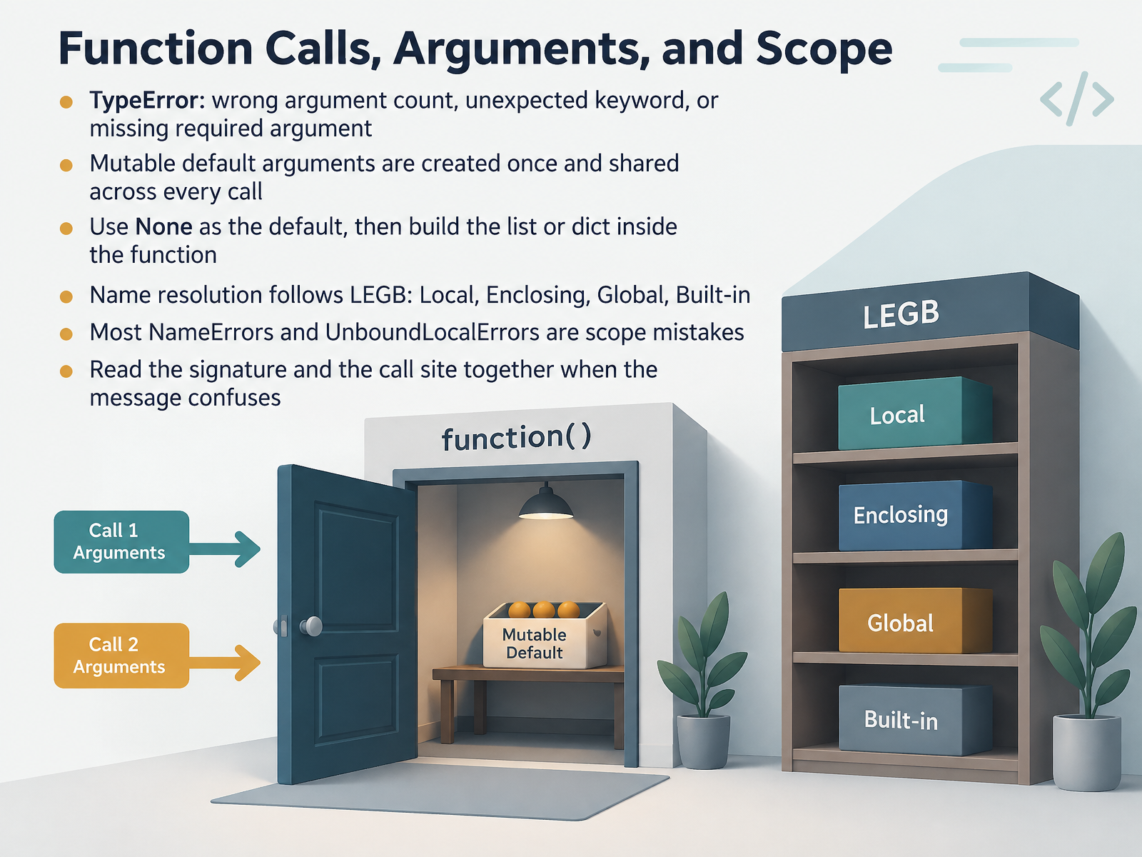Function Calls, Arguments, and Scope