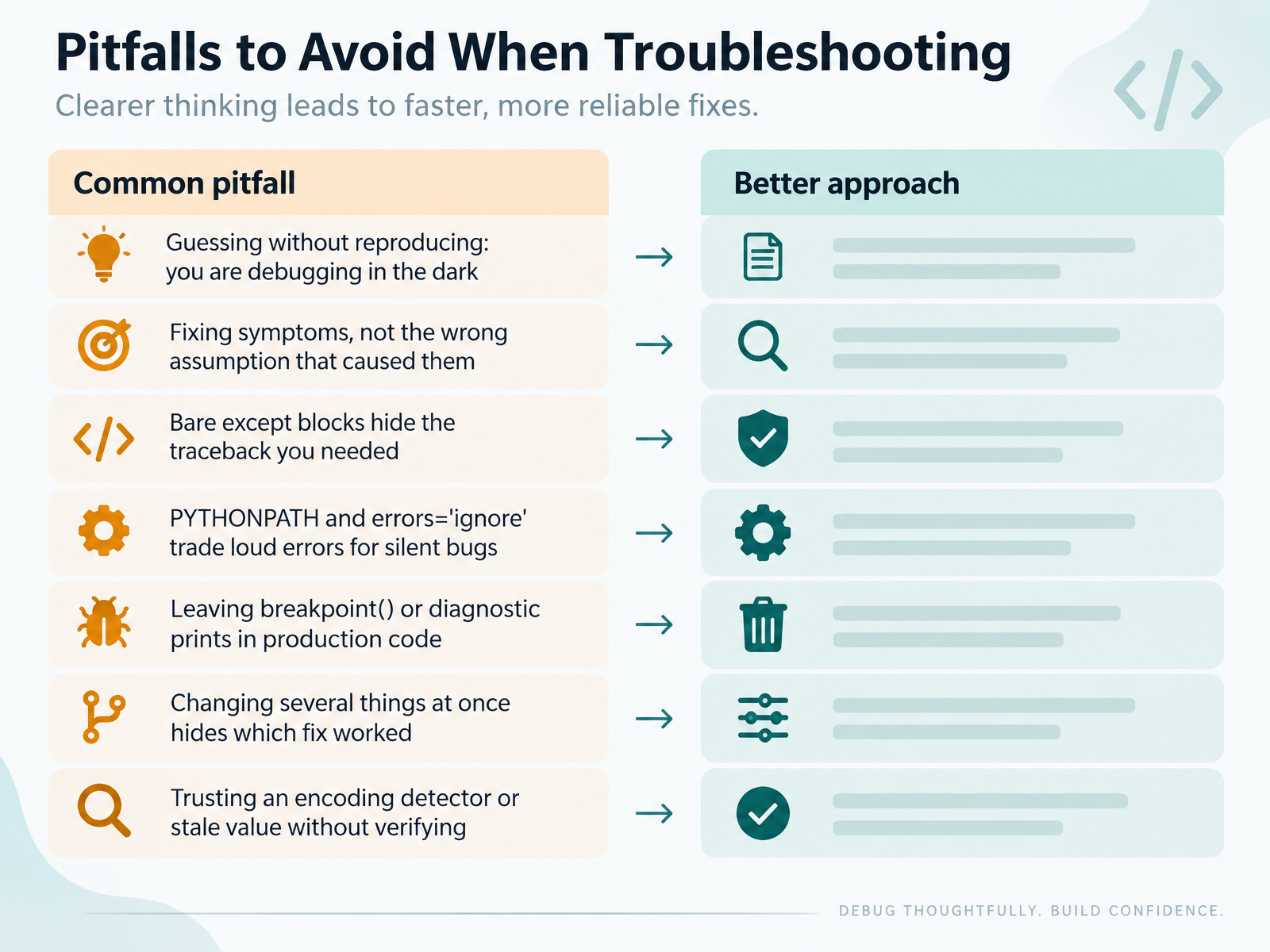 Pitfalls to Avoid When Troubleshooting