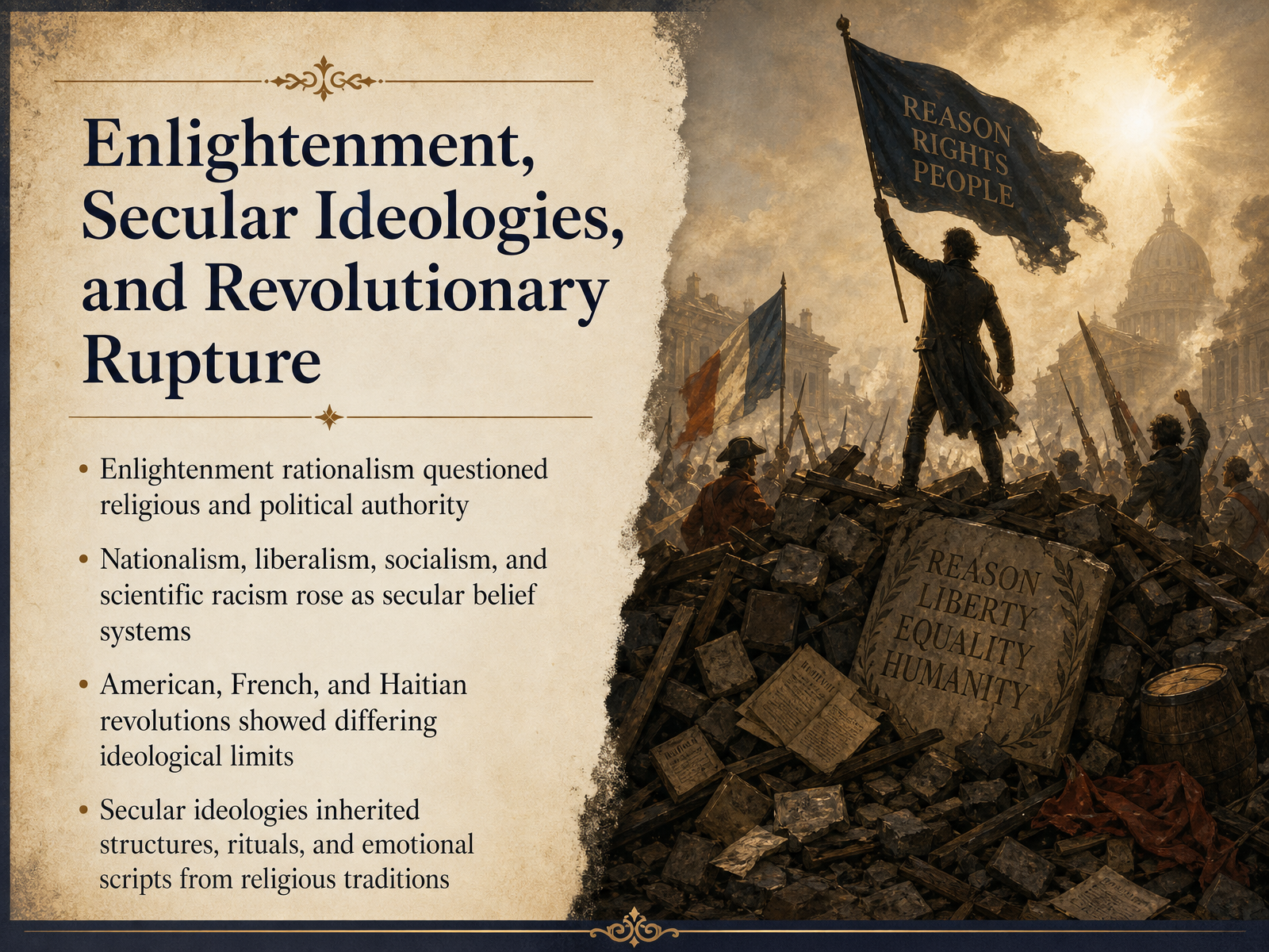 Enlightenment, Secular Ideologies, and Revolutionary Rupture