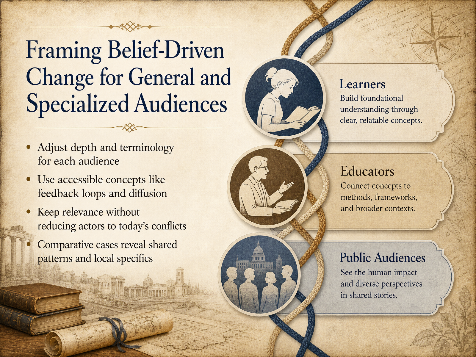 Framing Belief-Driven Change for General and Specialized Audiences