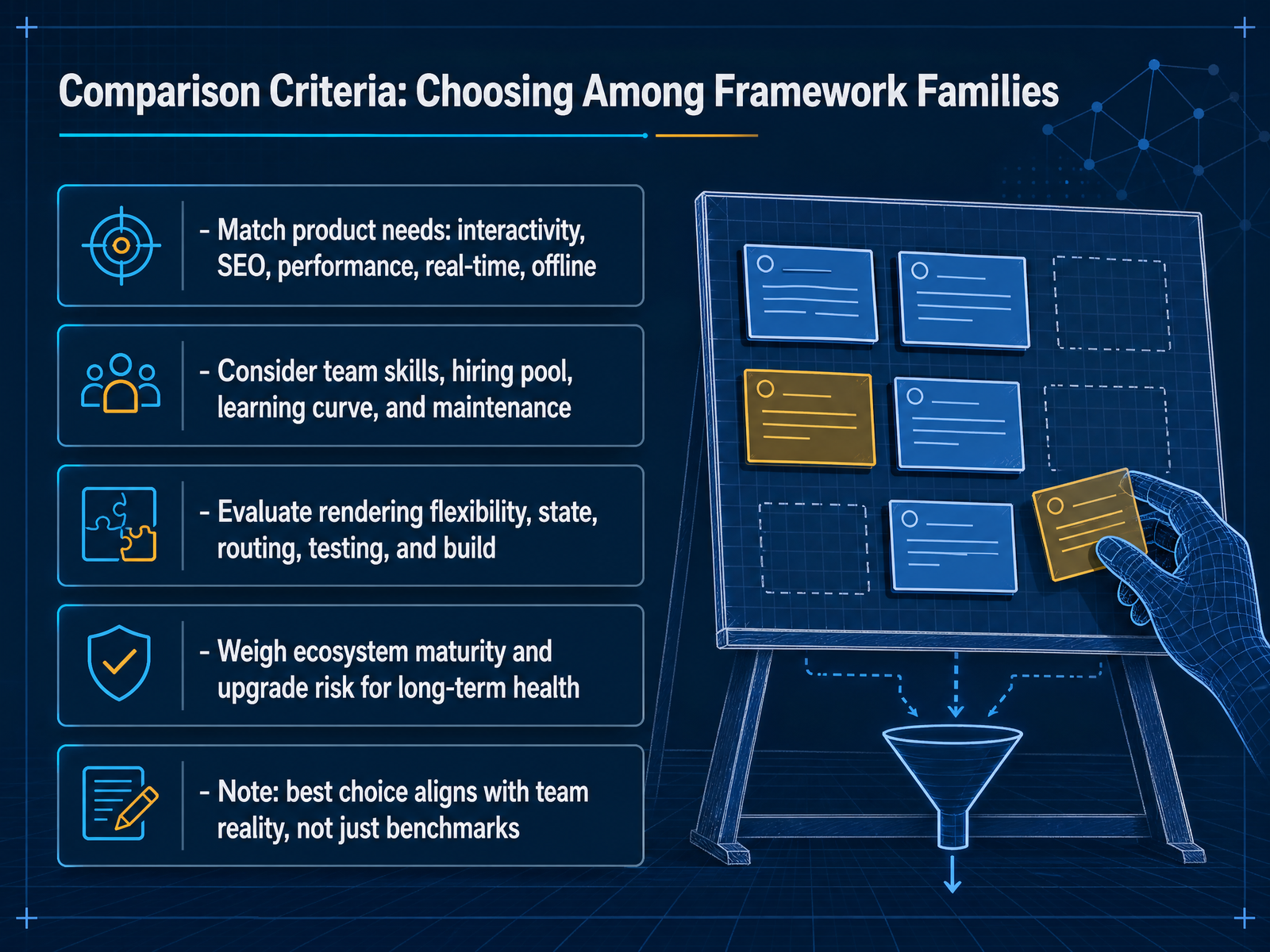 Comparison Criteria: Choosing Among Framework Families