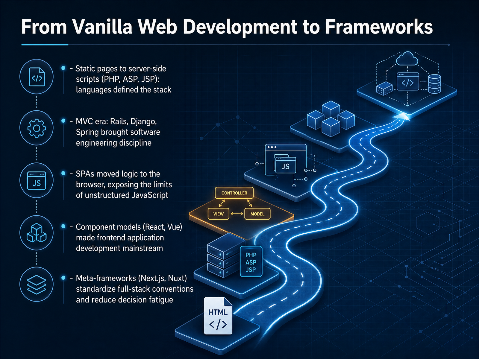 From Vanilla Web Development to Frameworks