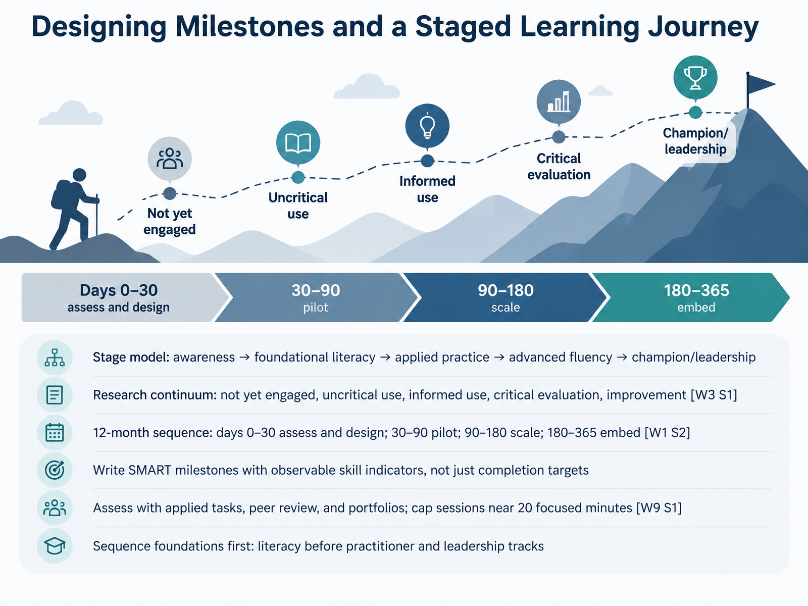 Designing Milestones and a Staged Learning Journey