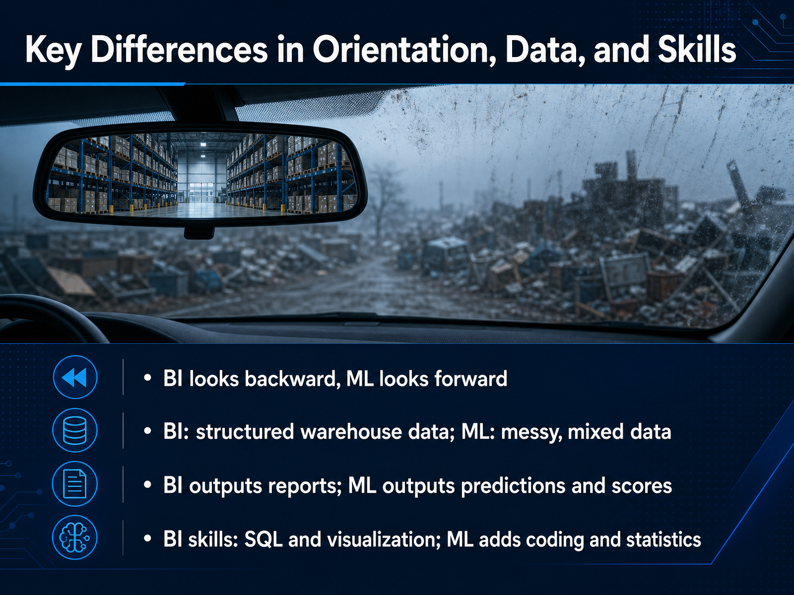 Key Differences in Orientation, Data, and Skills