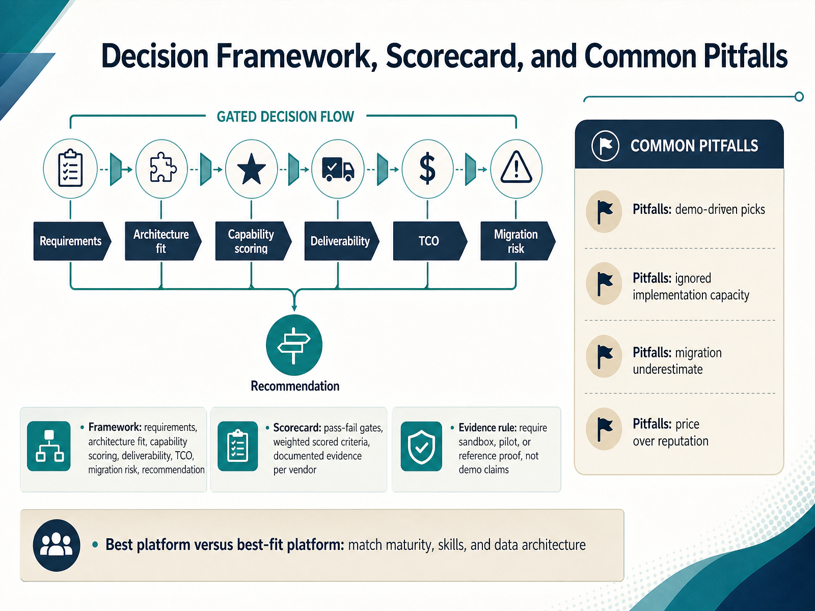 Decision Framework, Scorecard, and Common Pitfalls