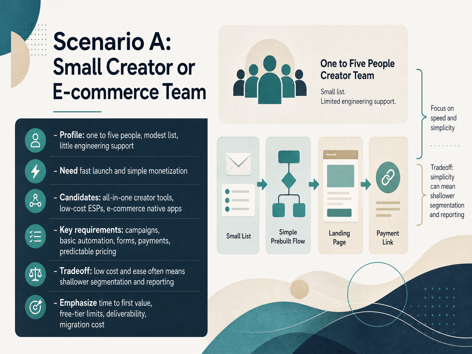 Scenario A: Small Creator or E-commerce Team