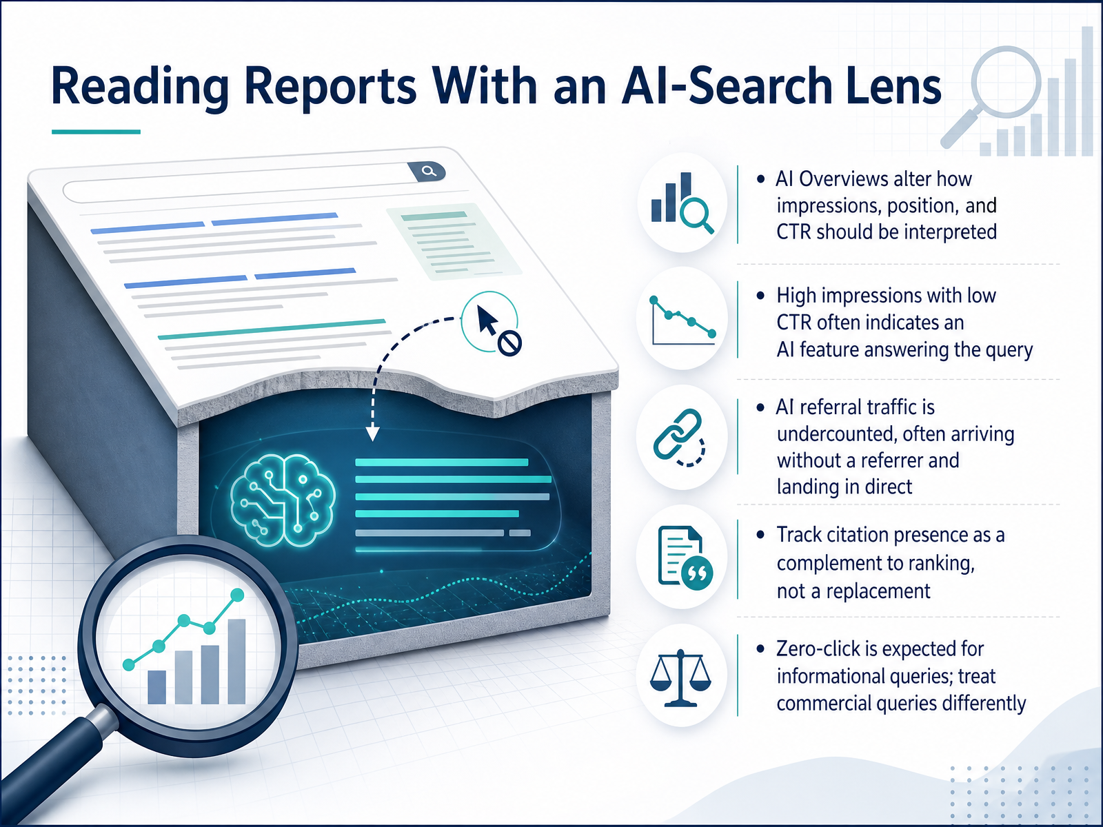 Reading Reports With an AI-Search Lens