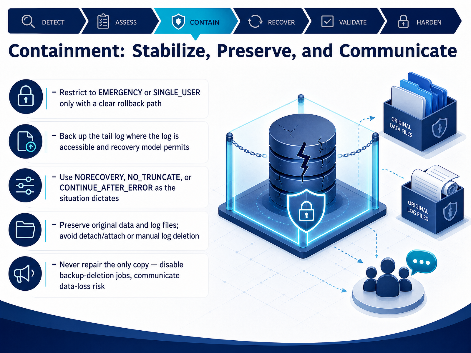 Containment: Stabilize, Preserve, and Communicate