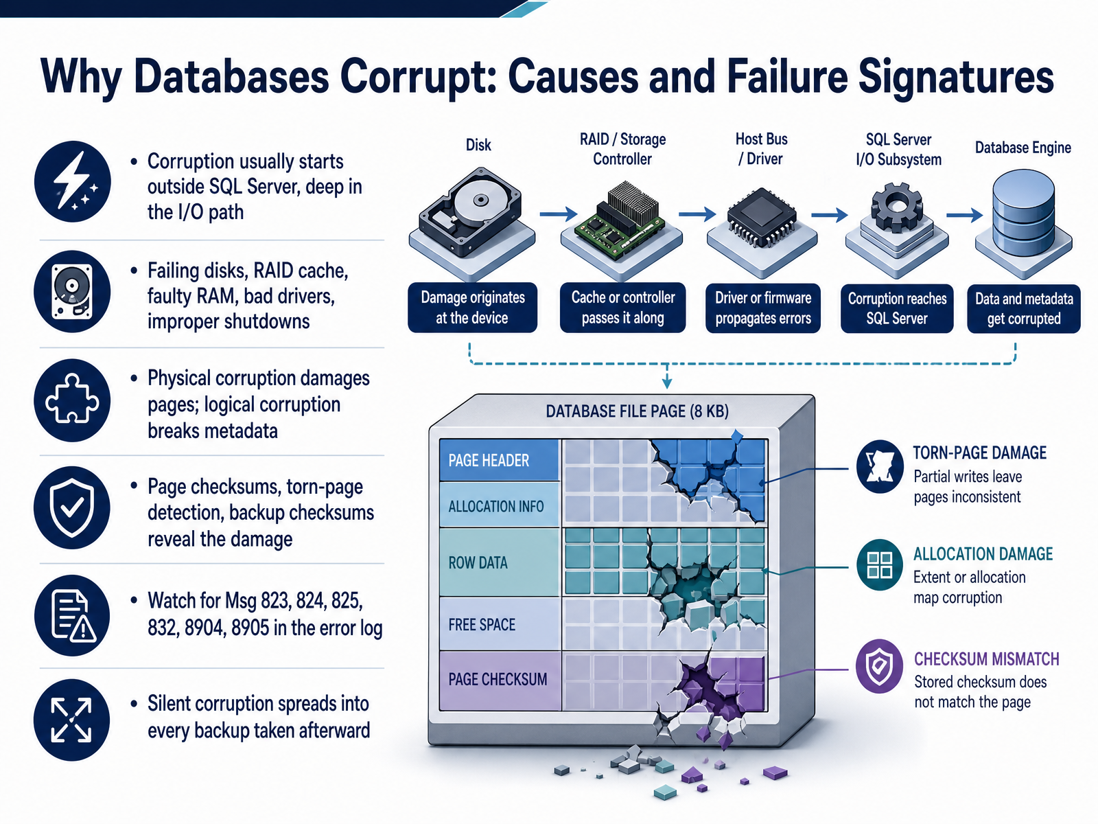 Why Databases Corrupt: Causes and Failure Signatures