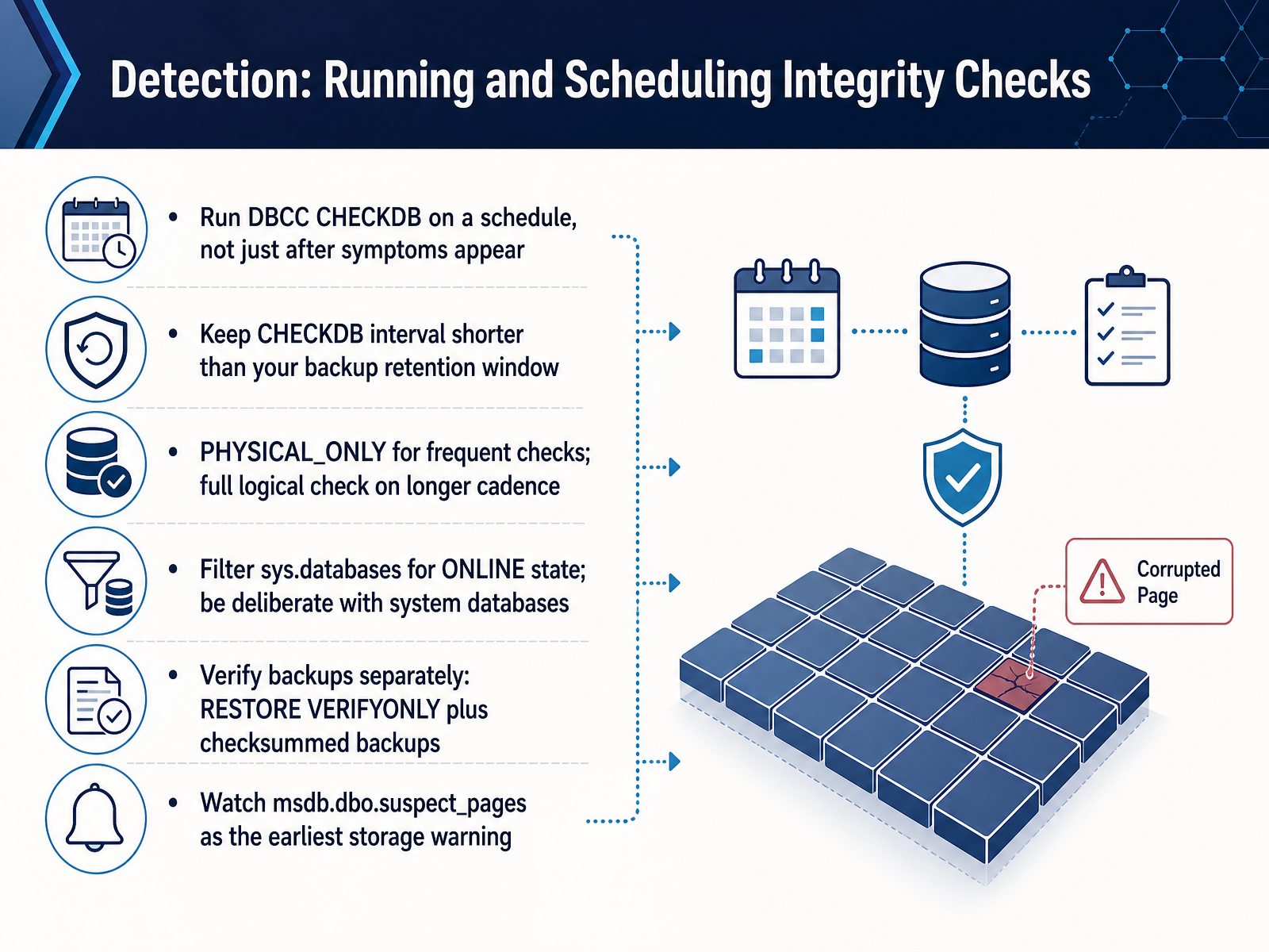 Detection: Running and Scheduling Integrity Checks