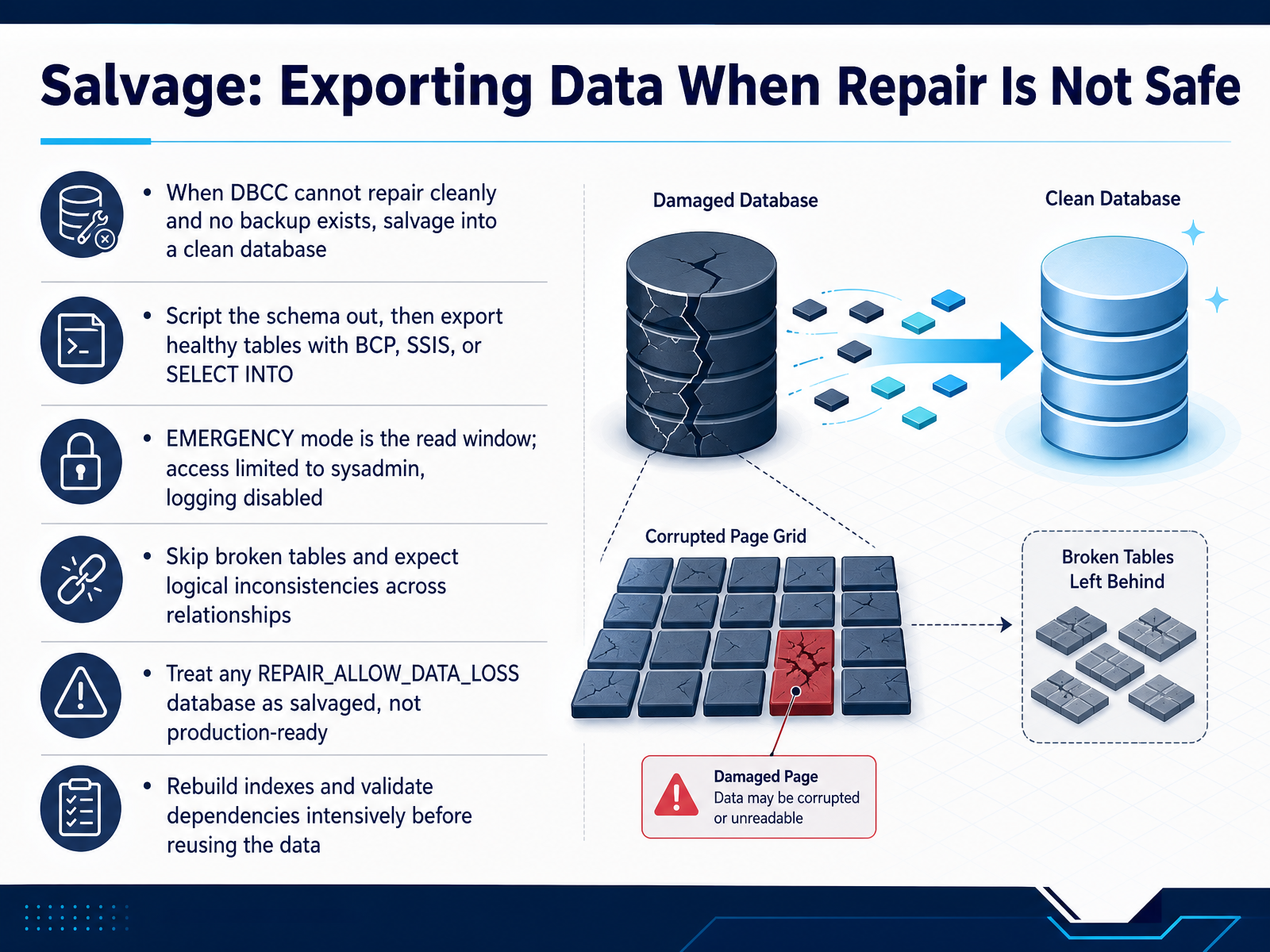 Salvage: Exporting Data When Repair Is Not Safe