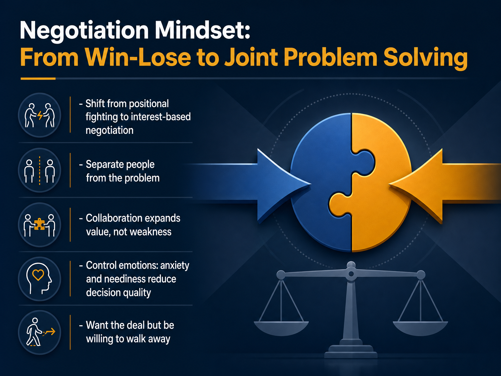 Negotiation Mindset: From Win-Lose to Joint Problem Solving