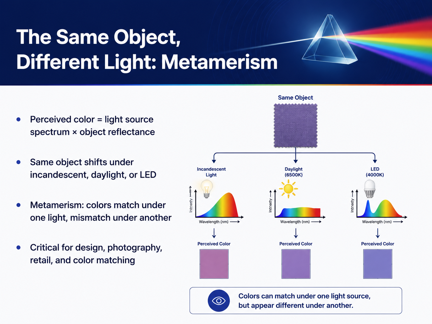 The Same Object, Different Light: Metamerism