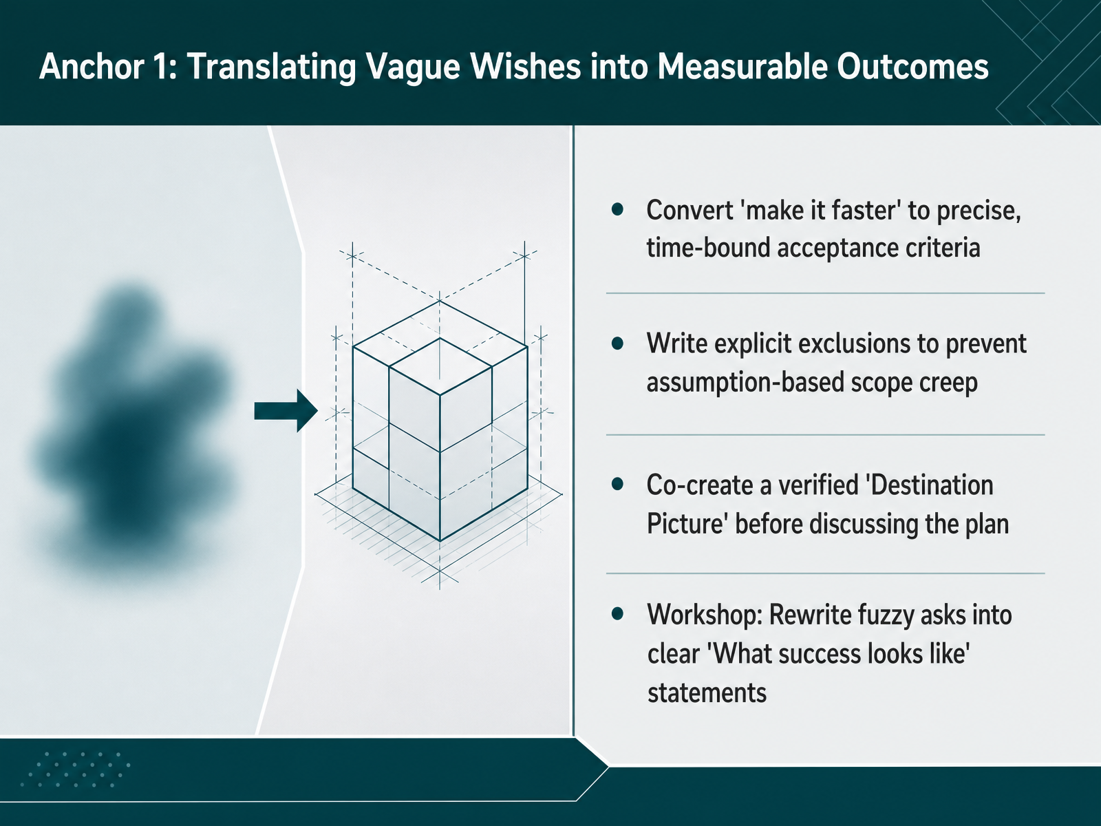 Anchor 1: Translating Vague Wishes into Measurable Outcomes