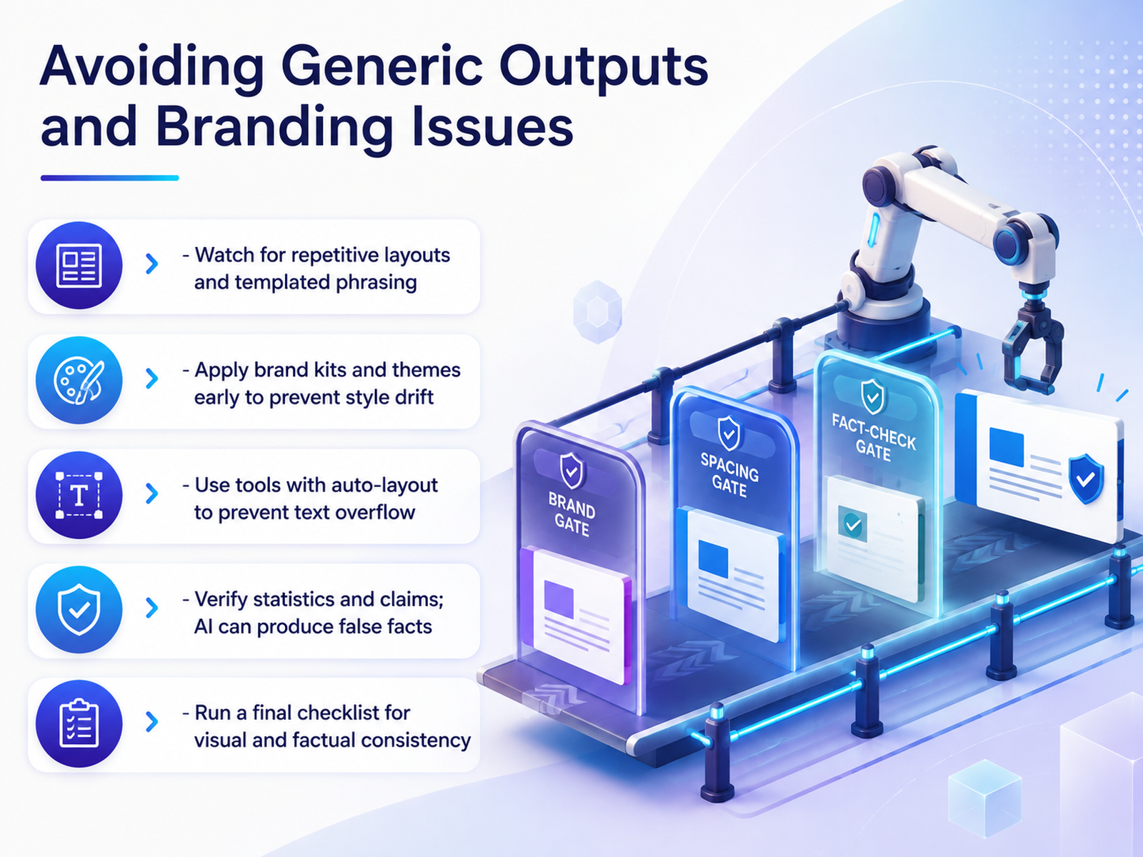 Avoiding Generic Outputs and Branding Issues
