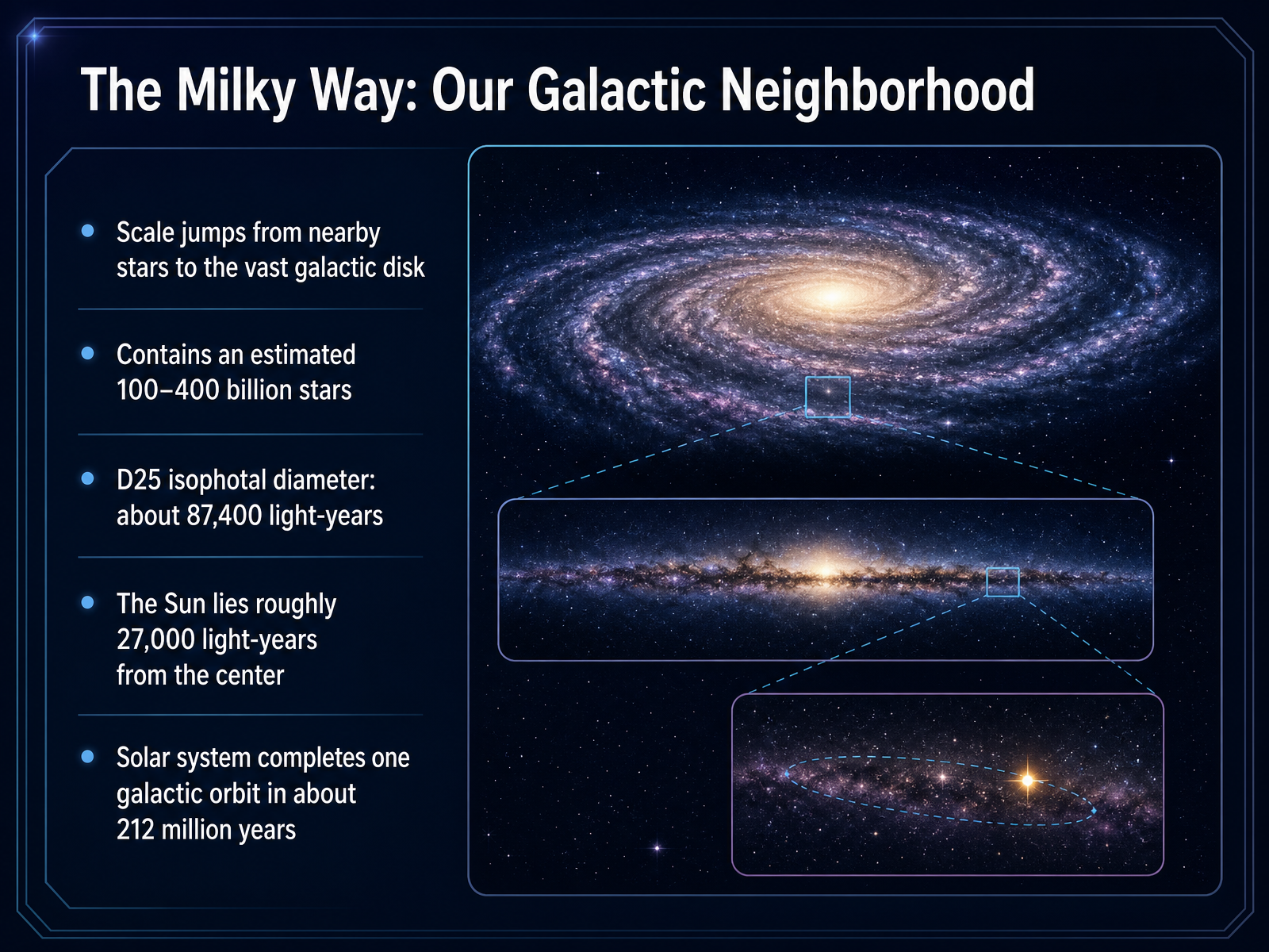 The Milky Way: Our Galactic Neighborhood