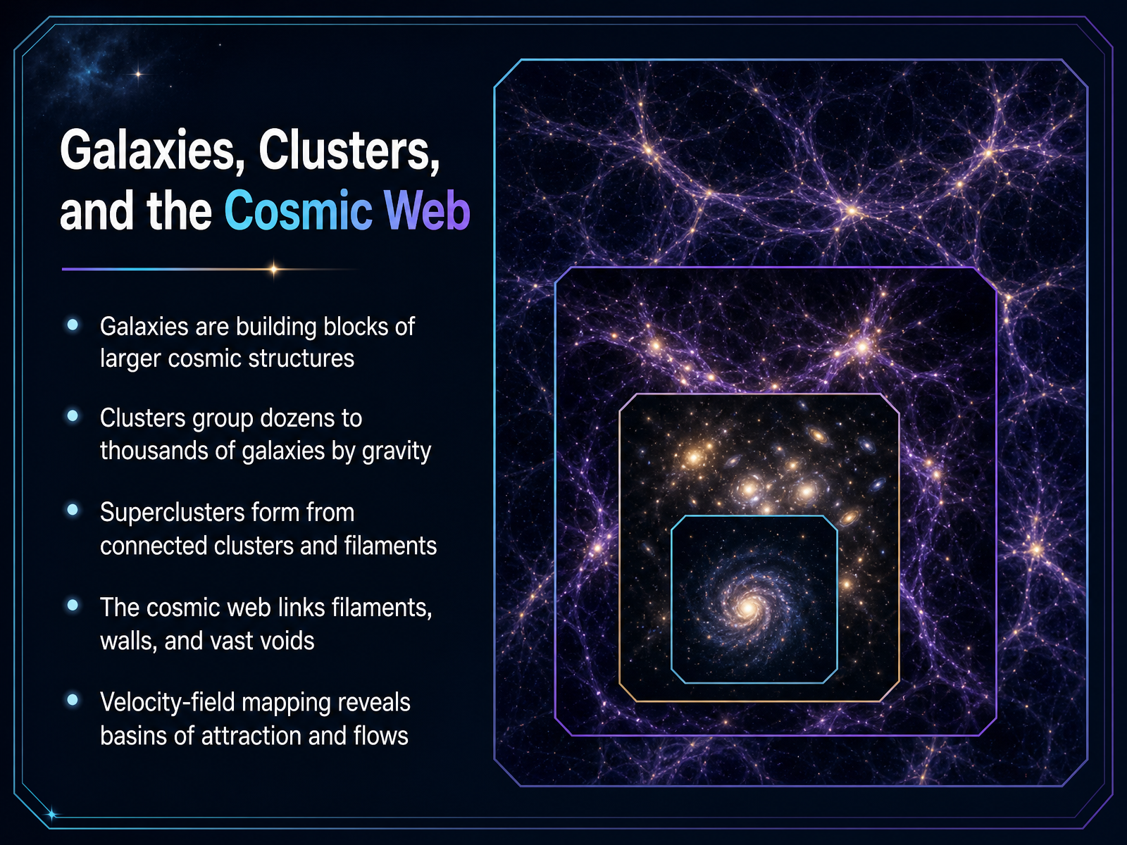 Galaxies, Clusters, and the Cosmic Web
